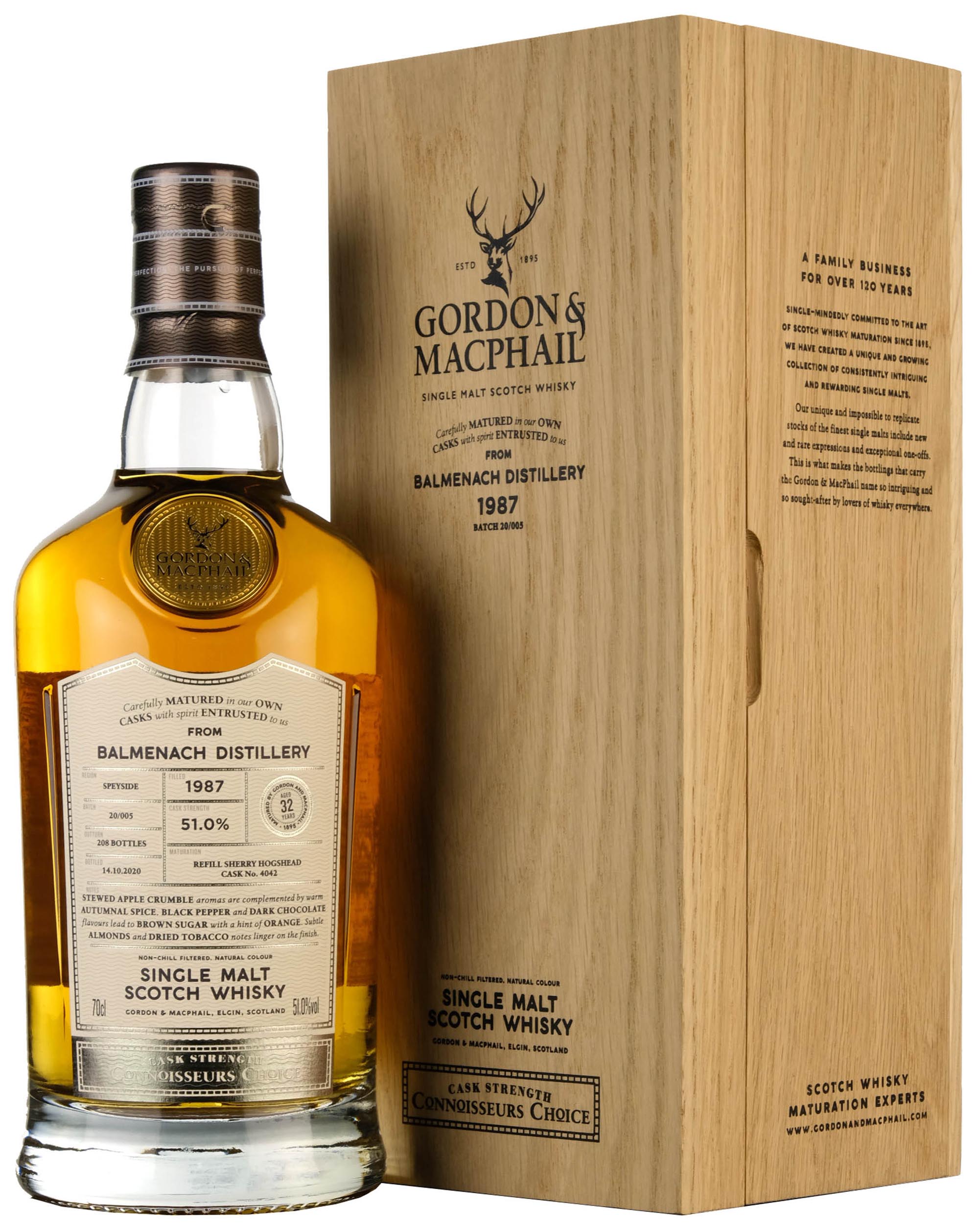 Balmenach 1987-2020 | 32 Year Old Gordon & MacPhail Connoisseurs Choice Single Cask 4042