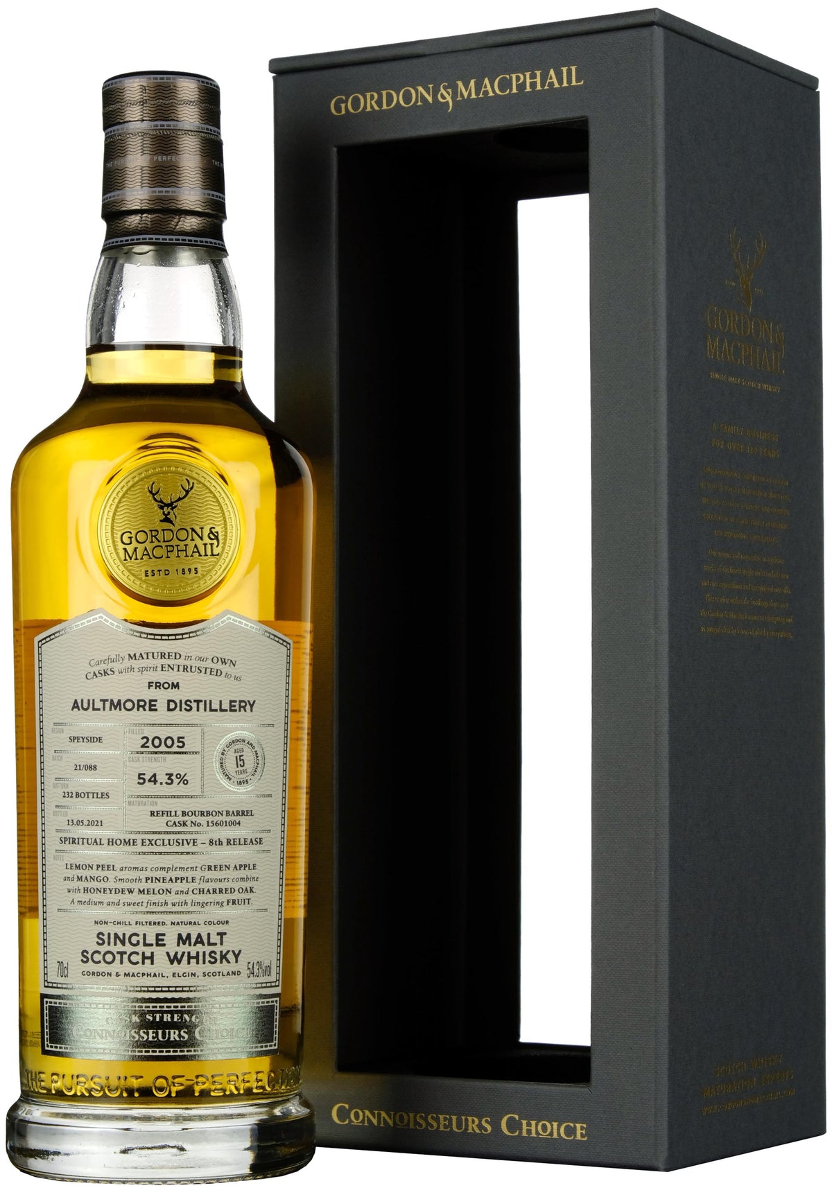 Aultmore 2005-2021 | 15 Year Old Gordon & MacPhail Connoisseurs Choice Single Cask 15601004 Spiritual Home Exclusive