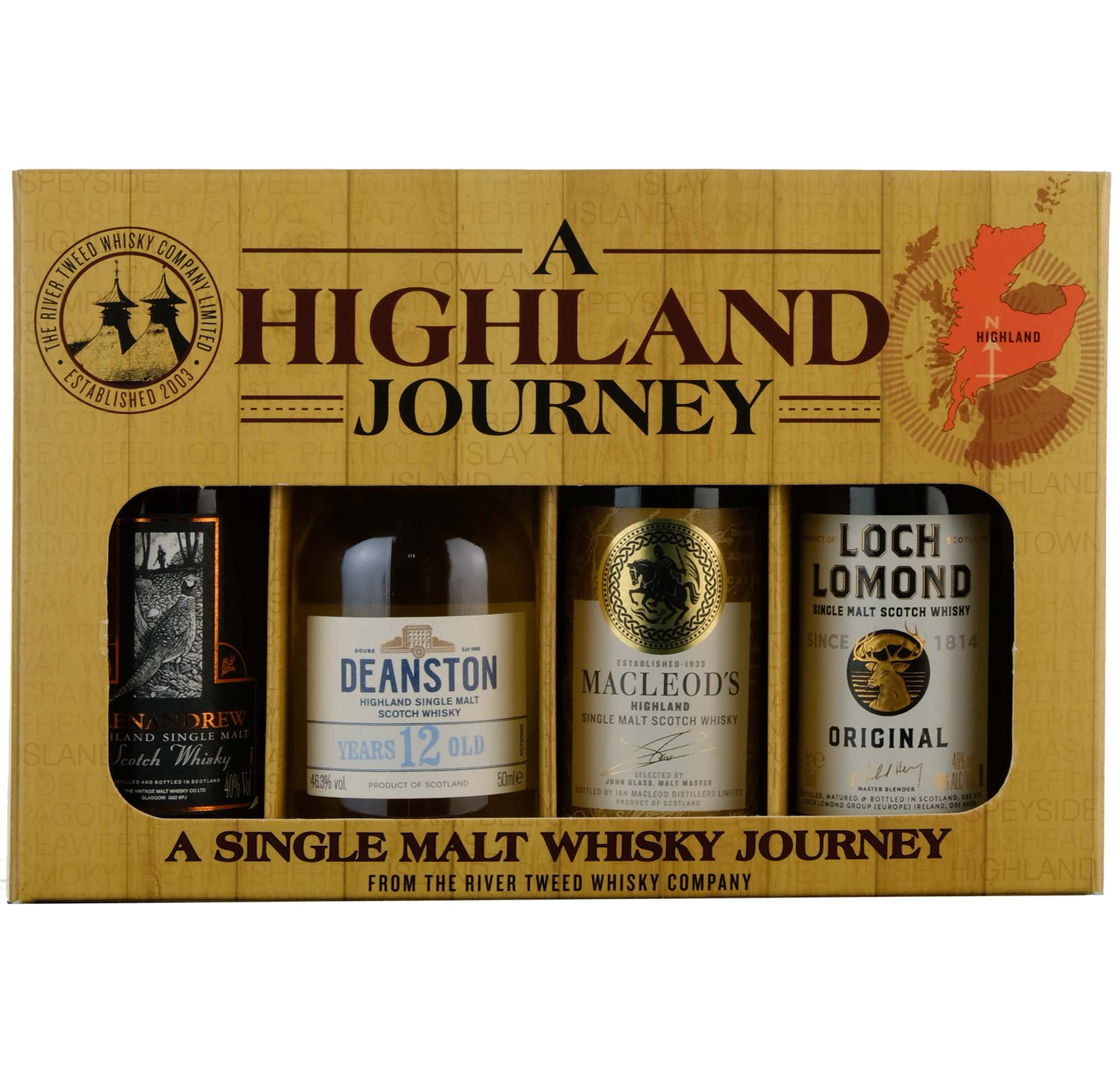 A Highland Journey Whisky Miniature Gift Set