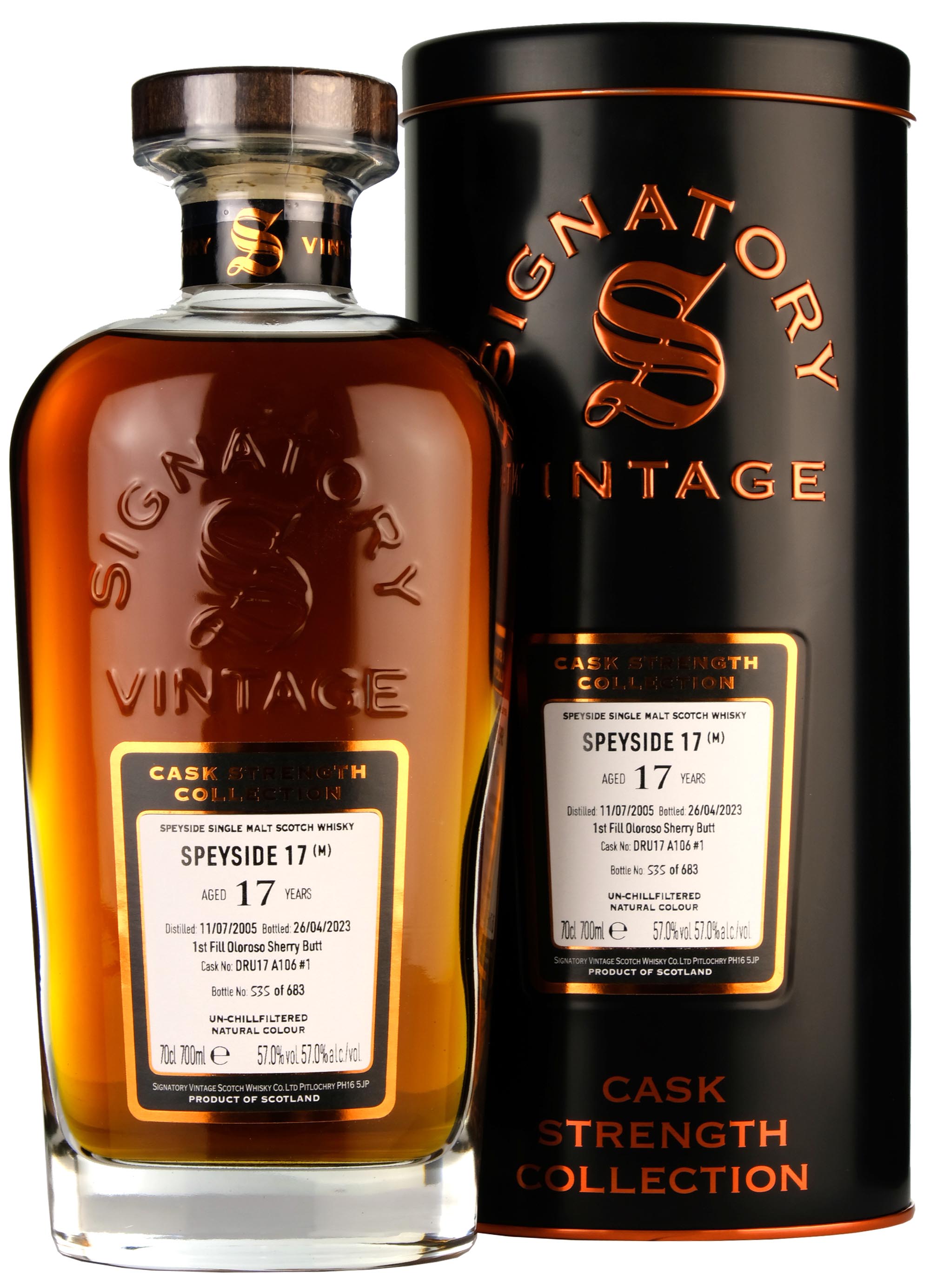 Speyside (M) 2005-2023 | 17 Year Old Signatory Vintage Cask Strength Collection Single Cask 1
