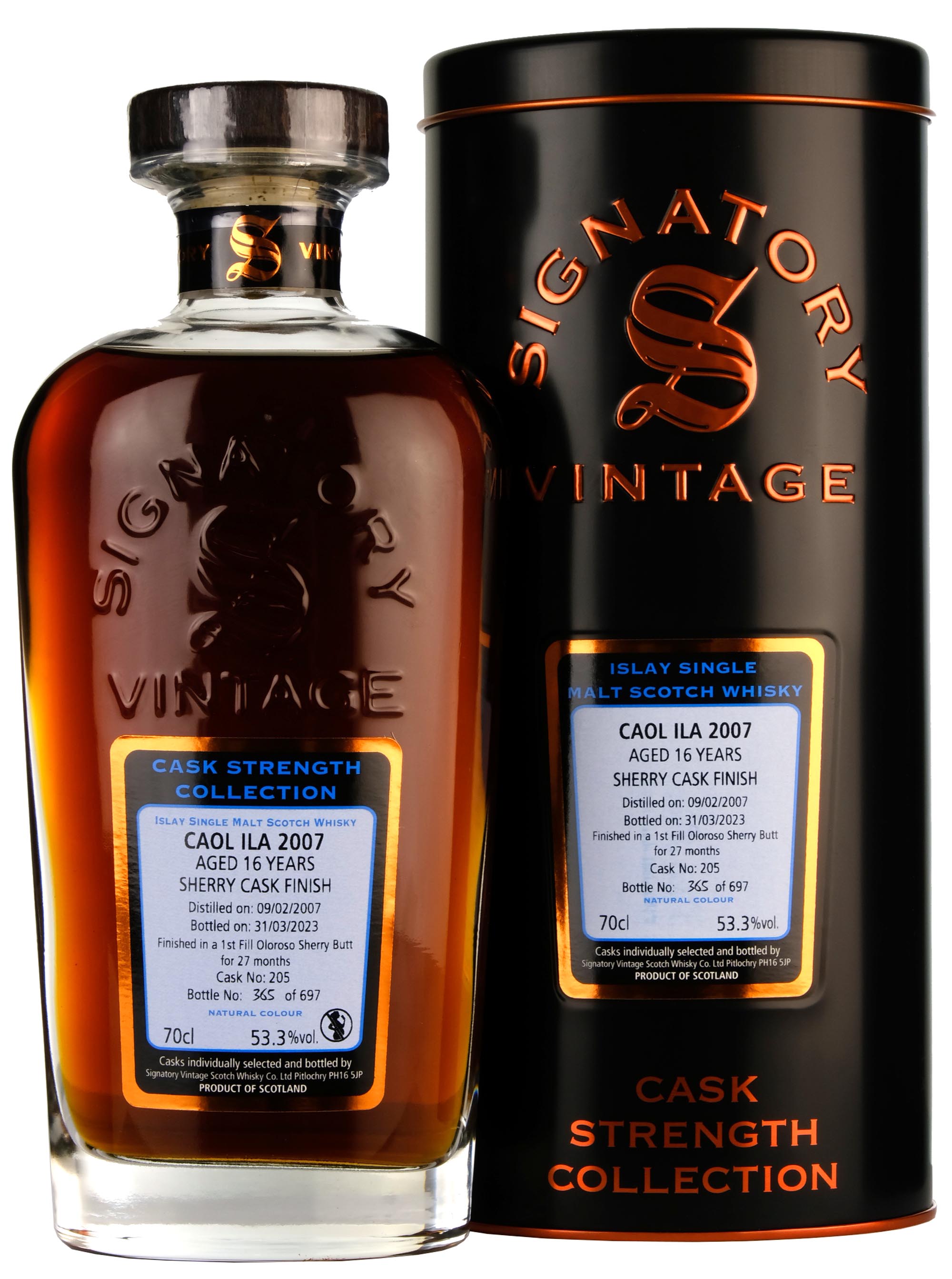 Caol Ila 2007-2023 | 16 Year Old Signatory Vintage Cask 205