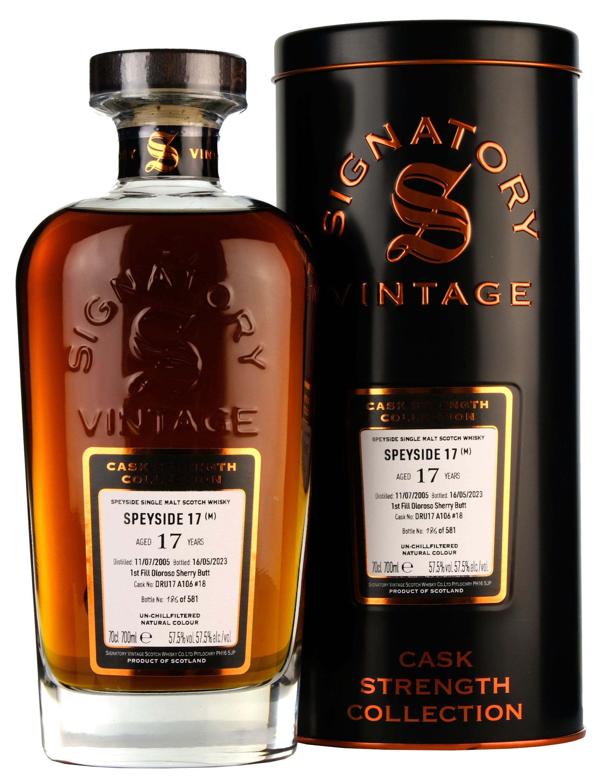 Speyside (M) 2005-2023 | 17 Year Old Signatory Vintage Cask Strength Collection Single Cask 18