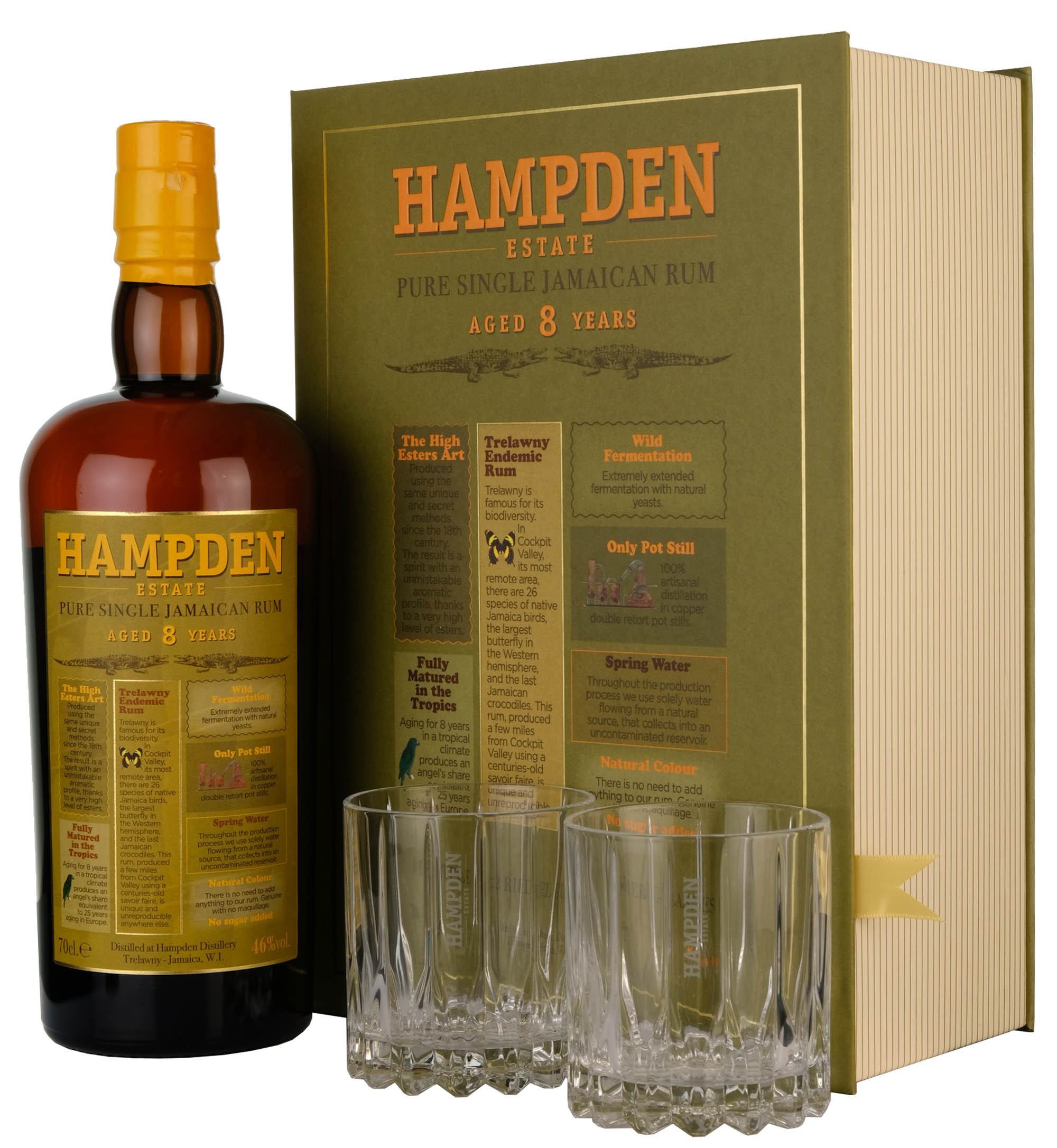 Hampden Estate 8 Year Old Rum Glass Gift Pack Whisky-Online
