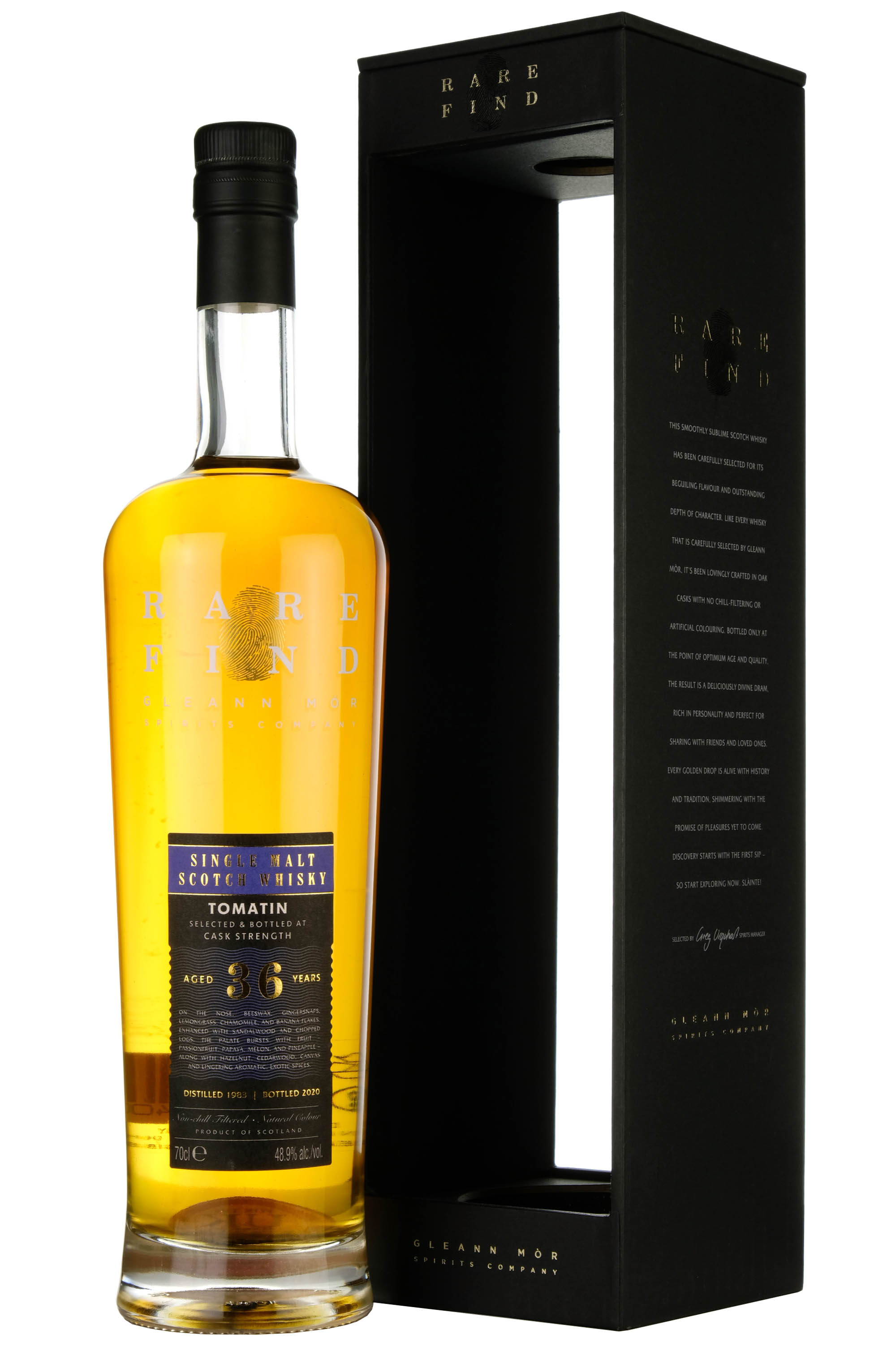 Tomatin 1983-2020 | 36 Year Old Gleann Mor Rare Find Single Cask