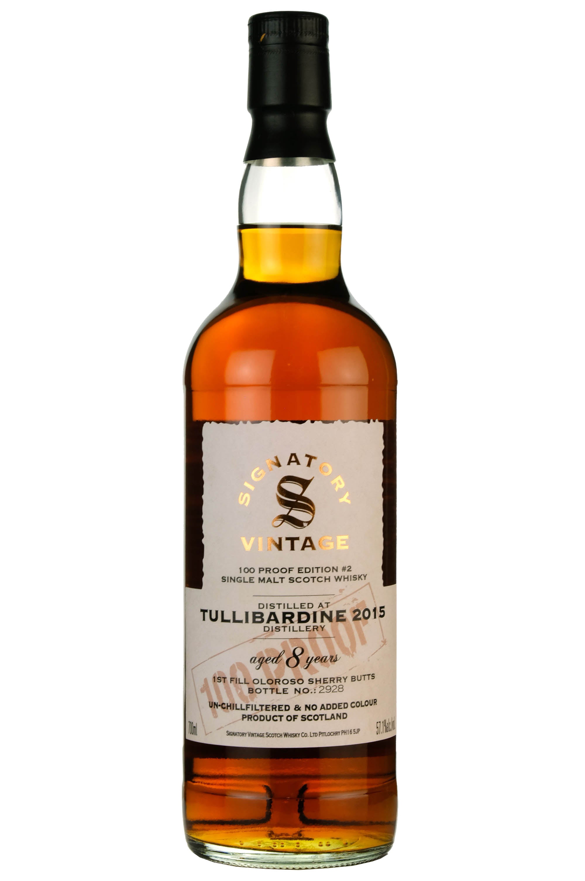 Tullibardine 2015-2023 | 8 Year Old Signatory Vintage | 100 Proof Edition 2