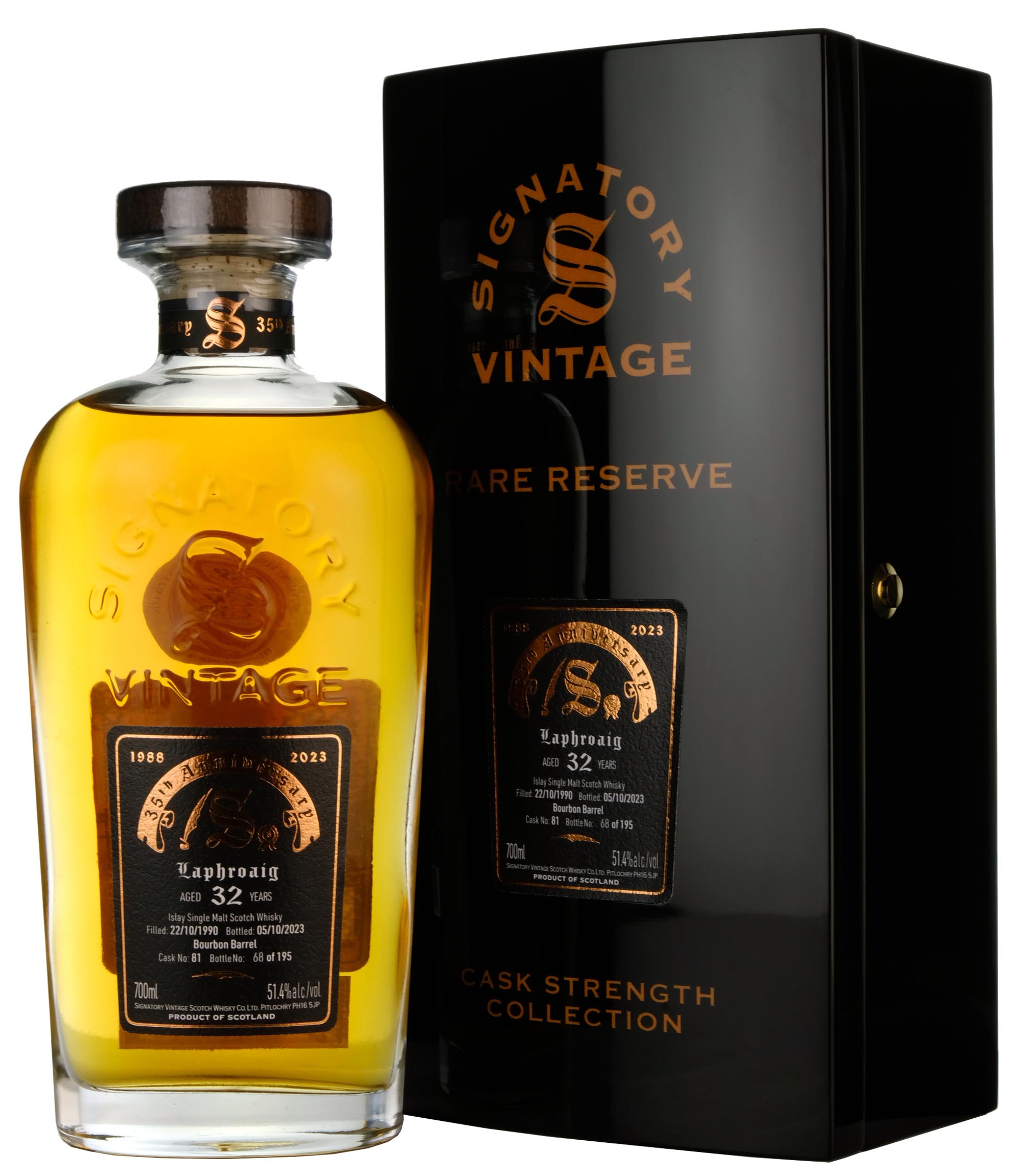 Laphroaig 1990-2023 | 32 Year Old Signatory Vintage 35th Anniversary Single Cask 81