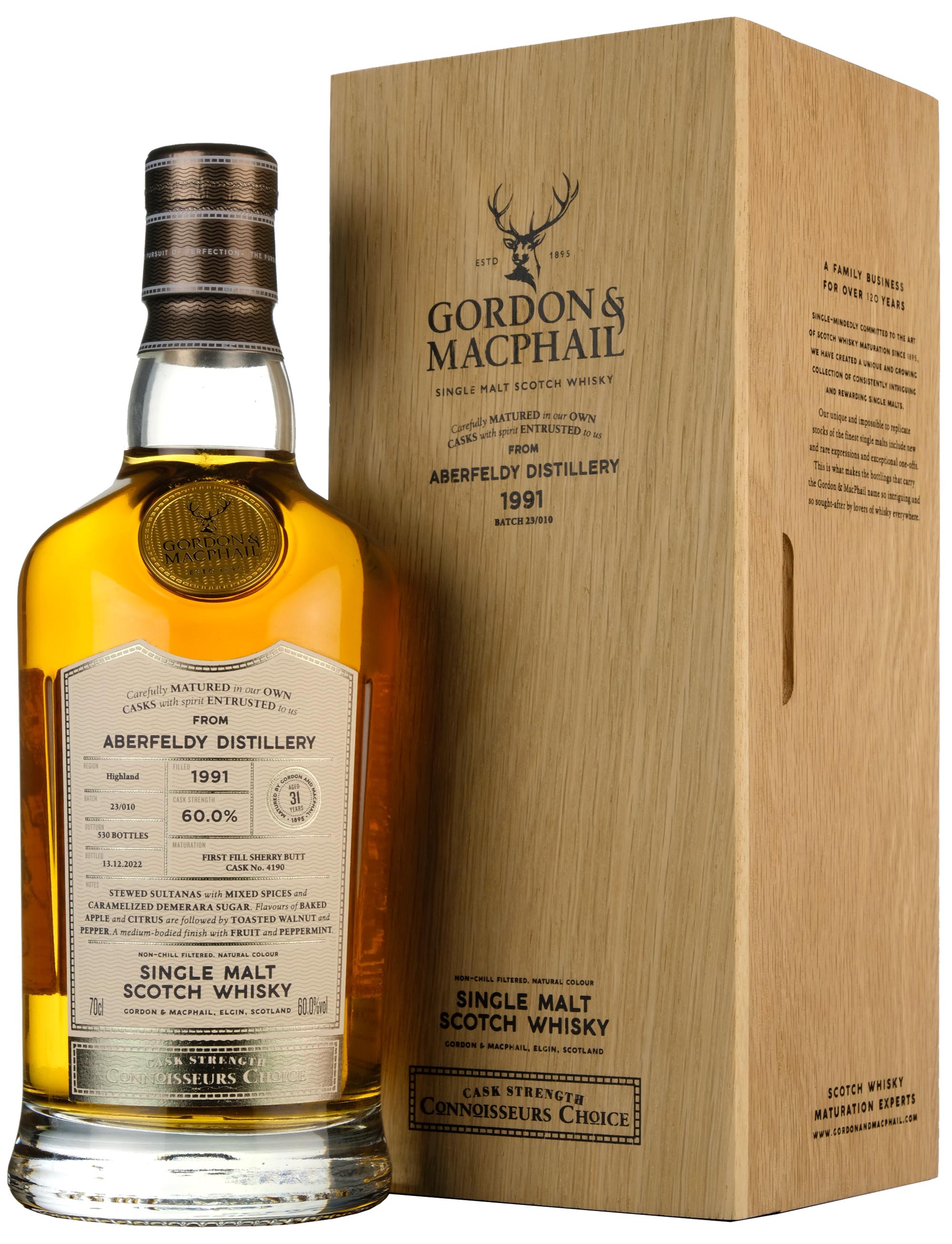 Aberfeldy 1991 31 Year Old G&M Connoisseurs Choice Single Cask 4190
