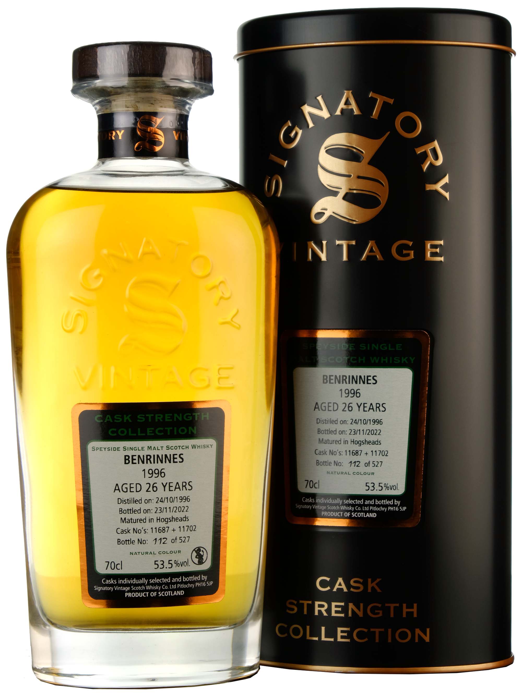 Benrinnes 1996-2022 | 26 Year Old Signatory Vintage Cask Strength Collection Casks 11687 + 11702