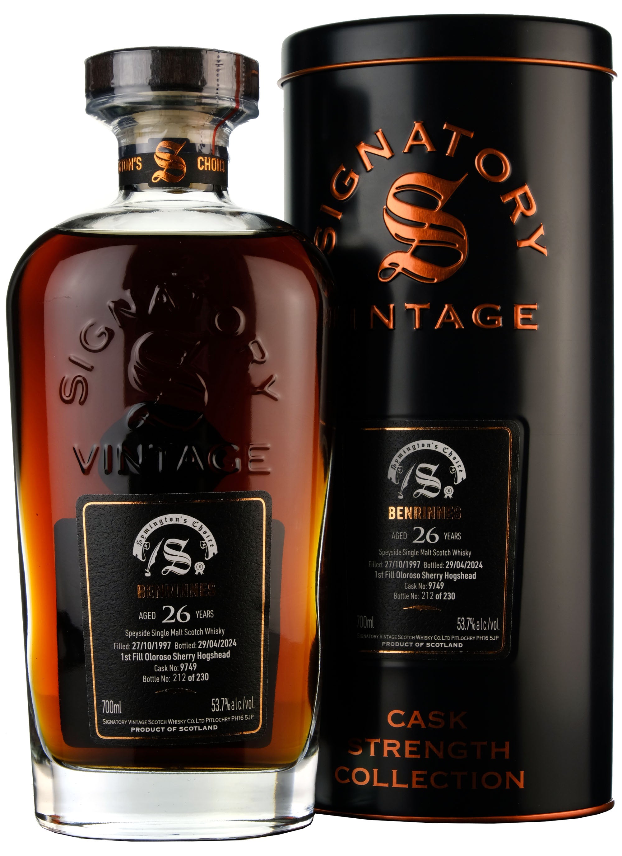Benrinnes 1997-2024 | 26 Year Old Signatory Vintage Symington's Choice Single Cask 9749