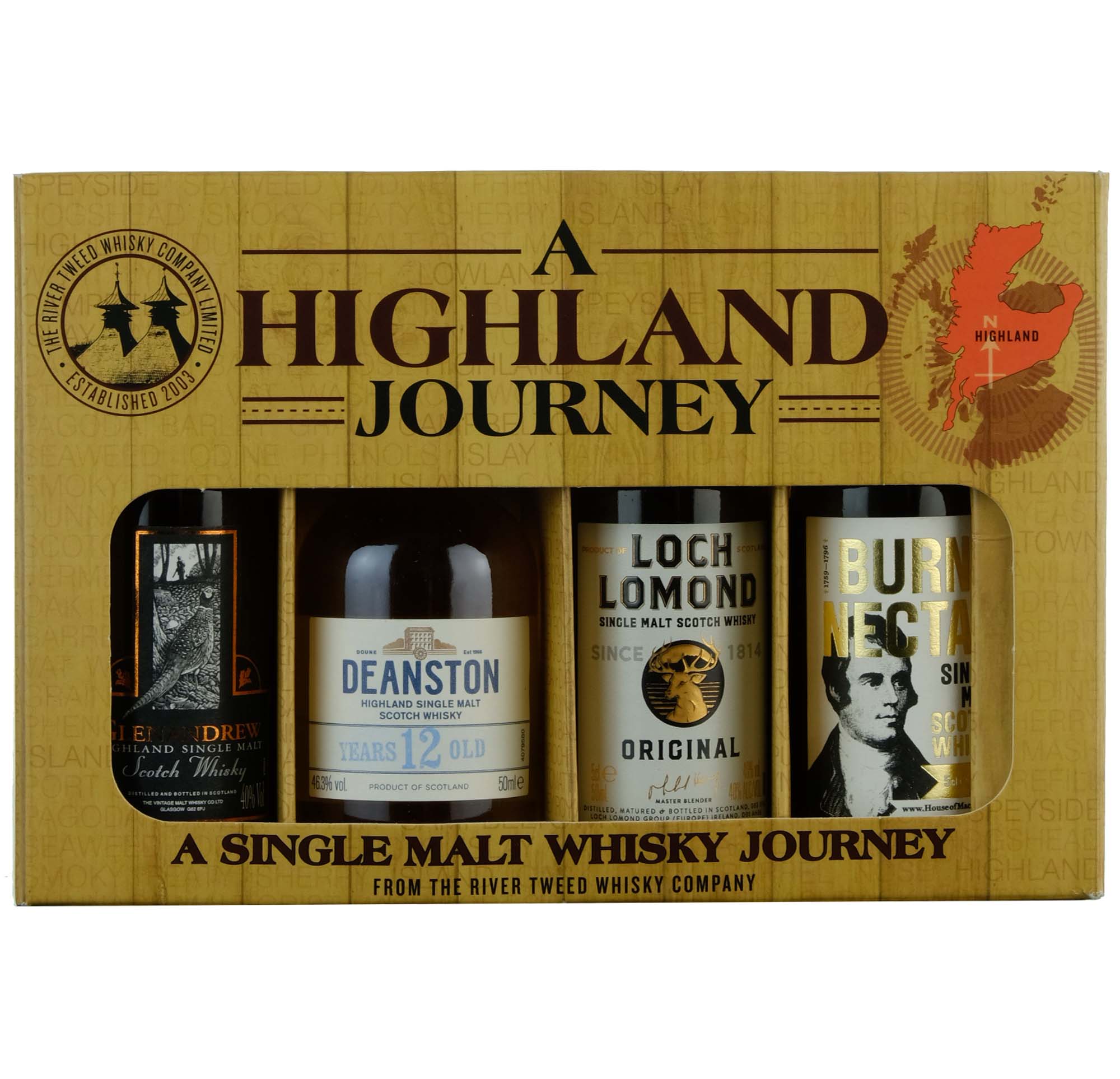 A Highland Journey Whisky Miniature Gift Set
