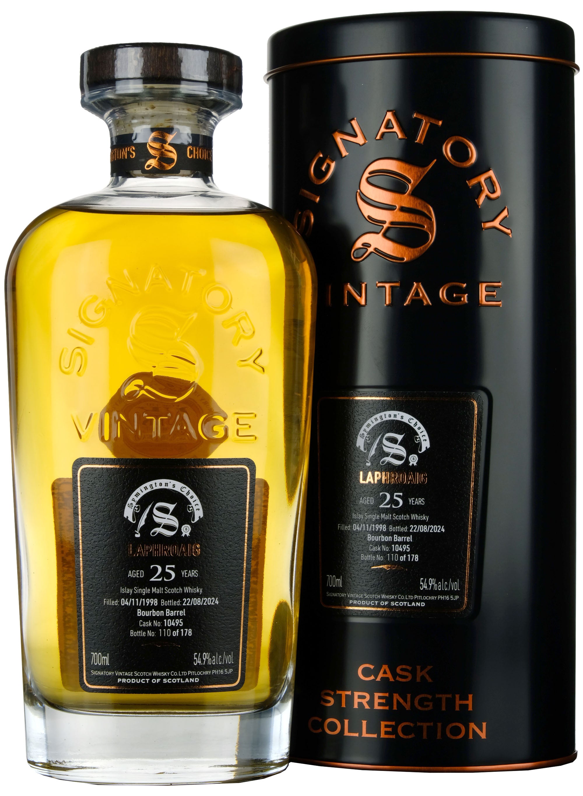 Laphroaig 1998-2024 | 25 Year Old Signatory Vintage Symington's Choice Single Cask 10495