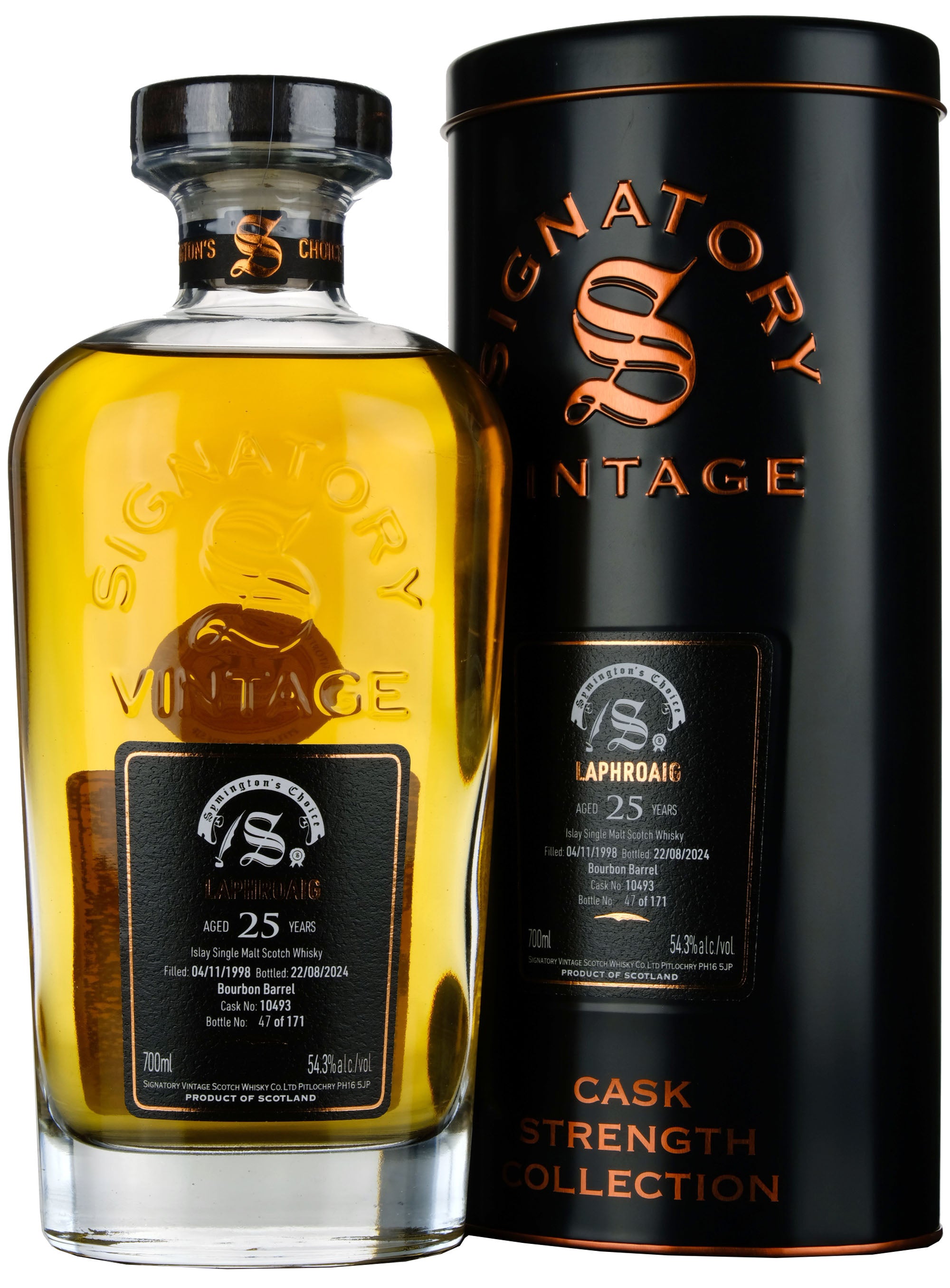 Laphroaig 1998-2024 | 25 Year Old Signatory Vintage Symington's Choice Single Cask 10493
