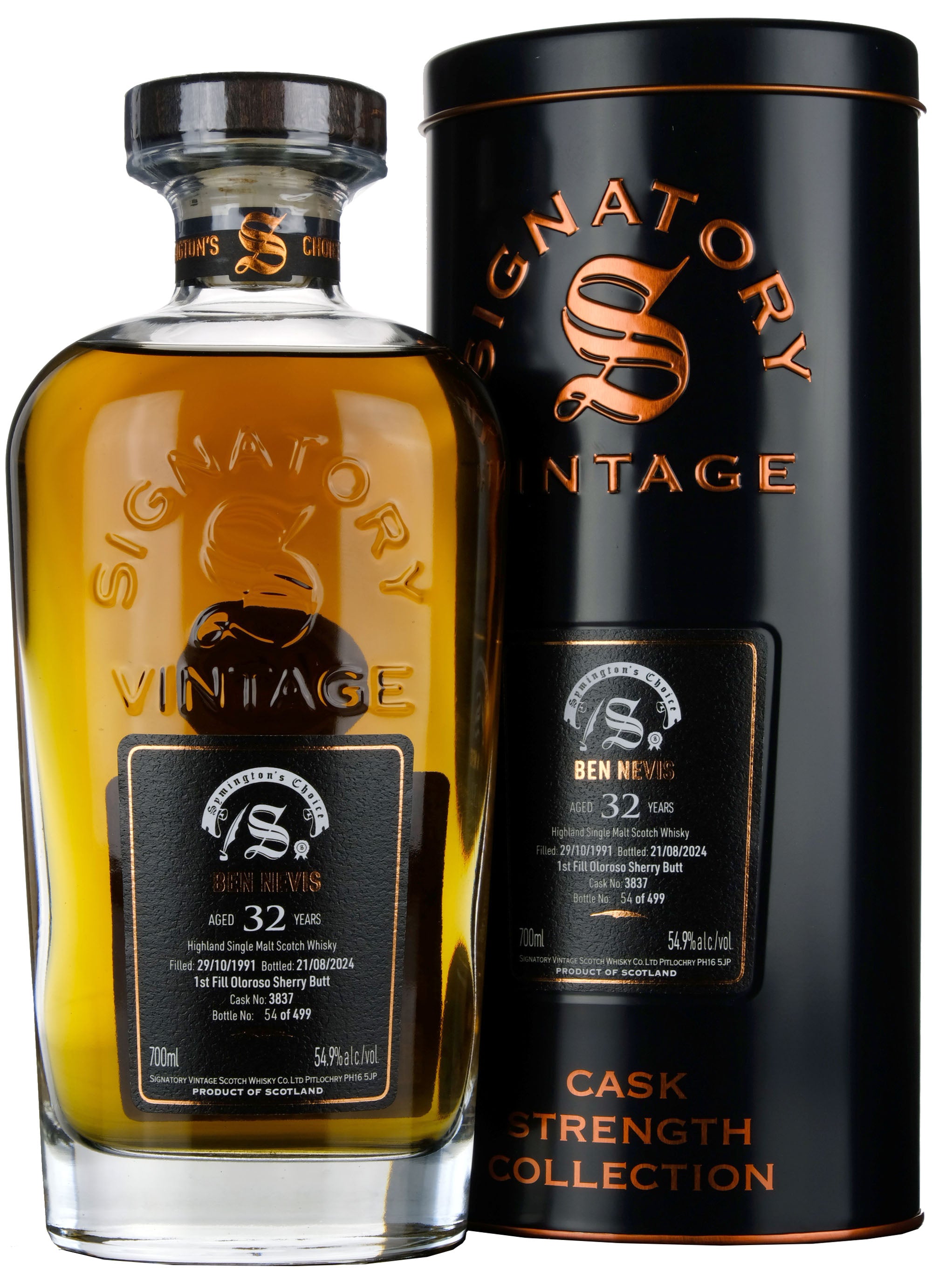 Ben Nevis 1991-2024 | 32 Year Old Signatory Vintage Symington's Choice Single Cask 3837