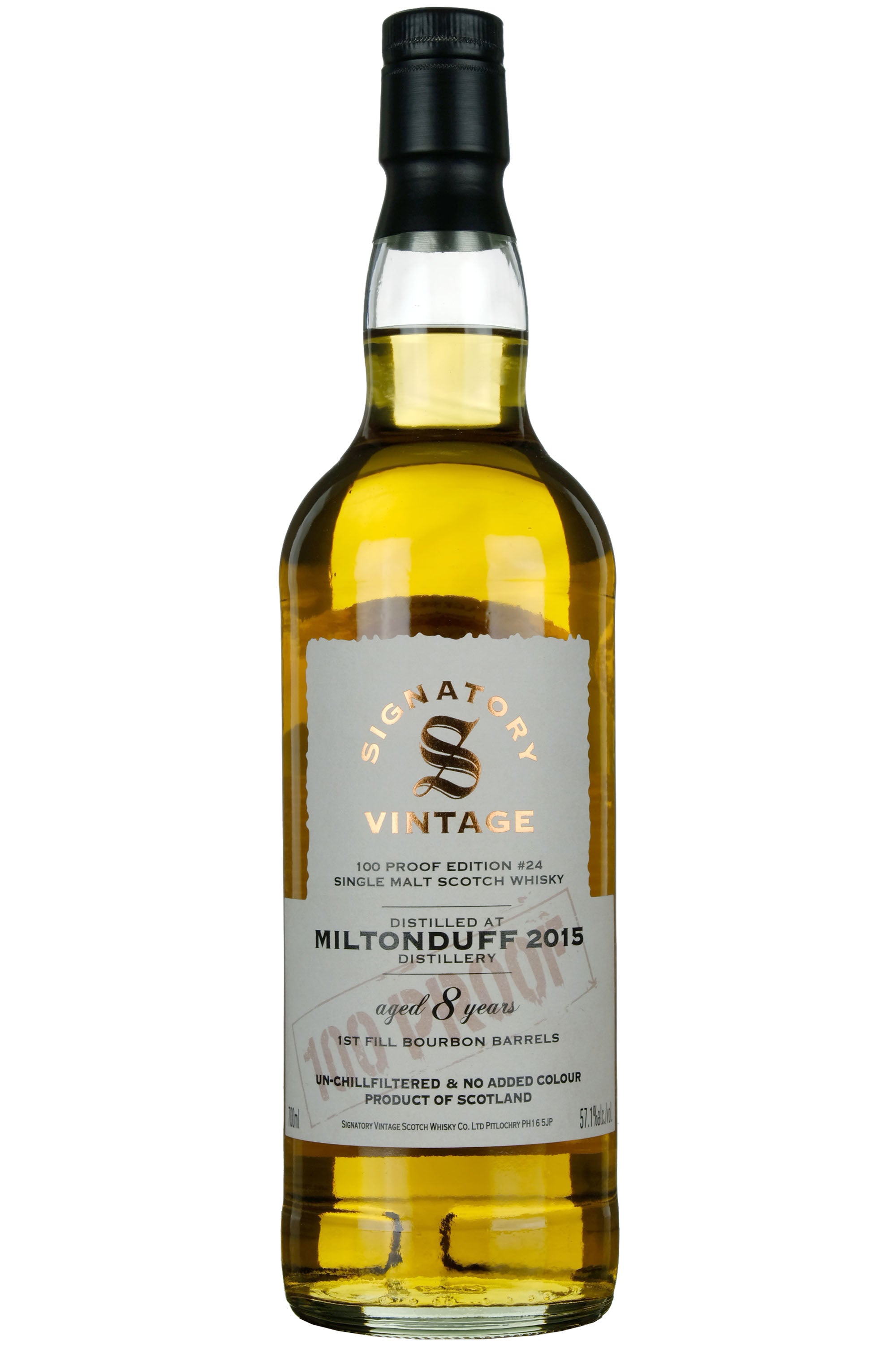 Miltonduff 2015-2024 | 8 Year Old Signatory Vintage 100 Proof Edition 24