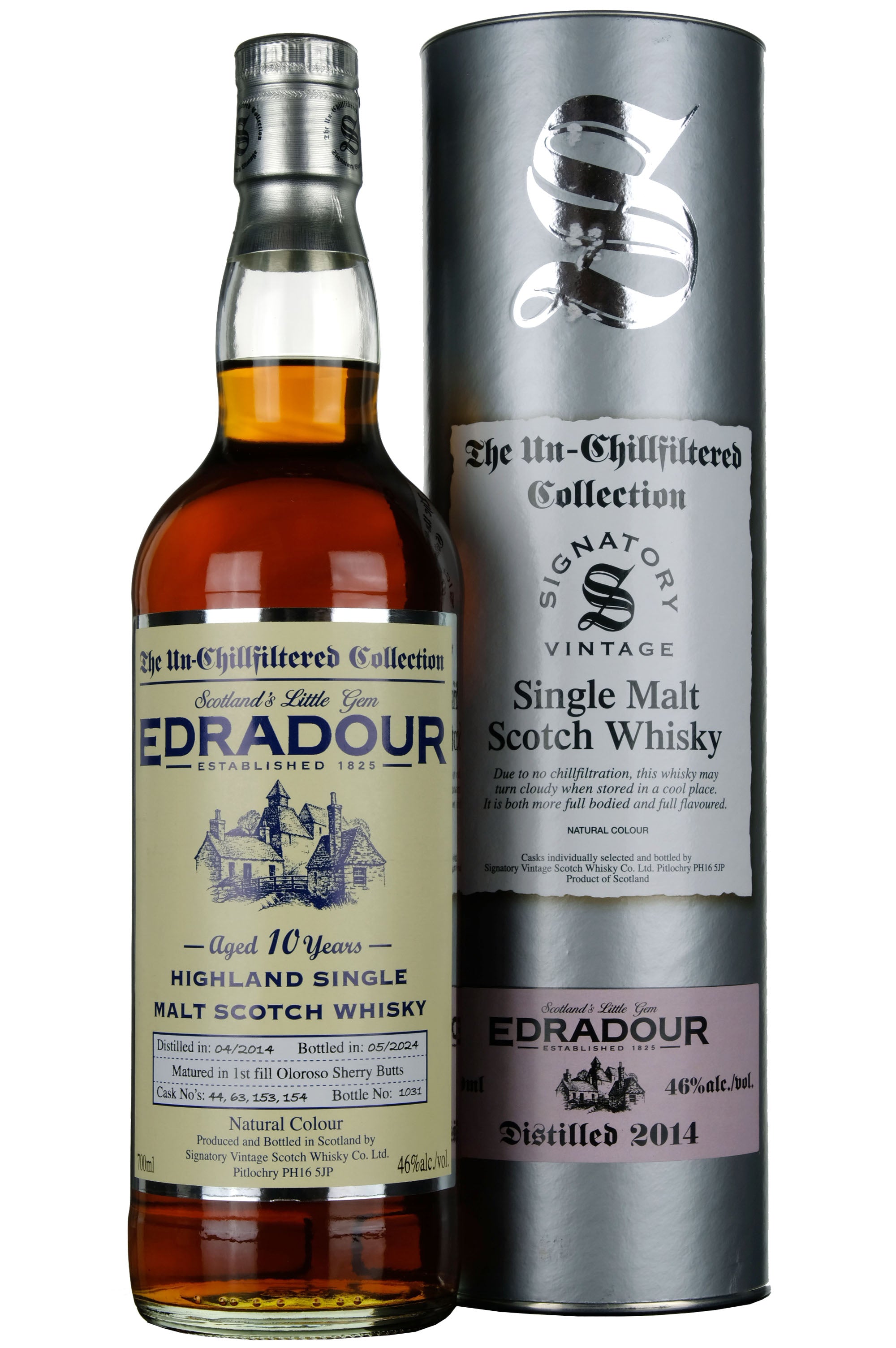 Edradour 2014-2024 | 10 Year Old Signatory Vintage Un-Chillfiltered Collection Small Batch
