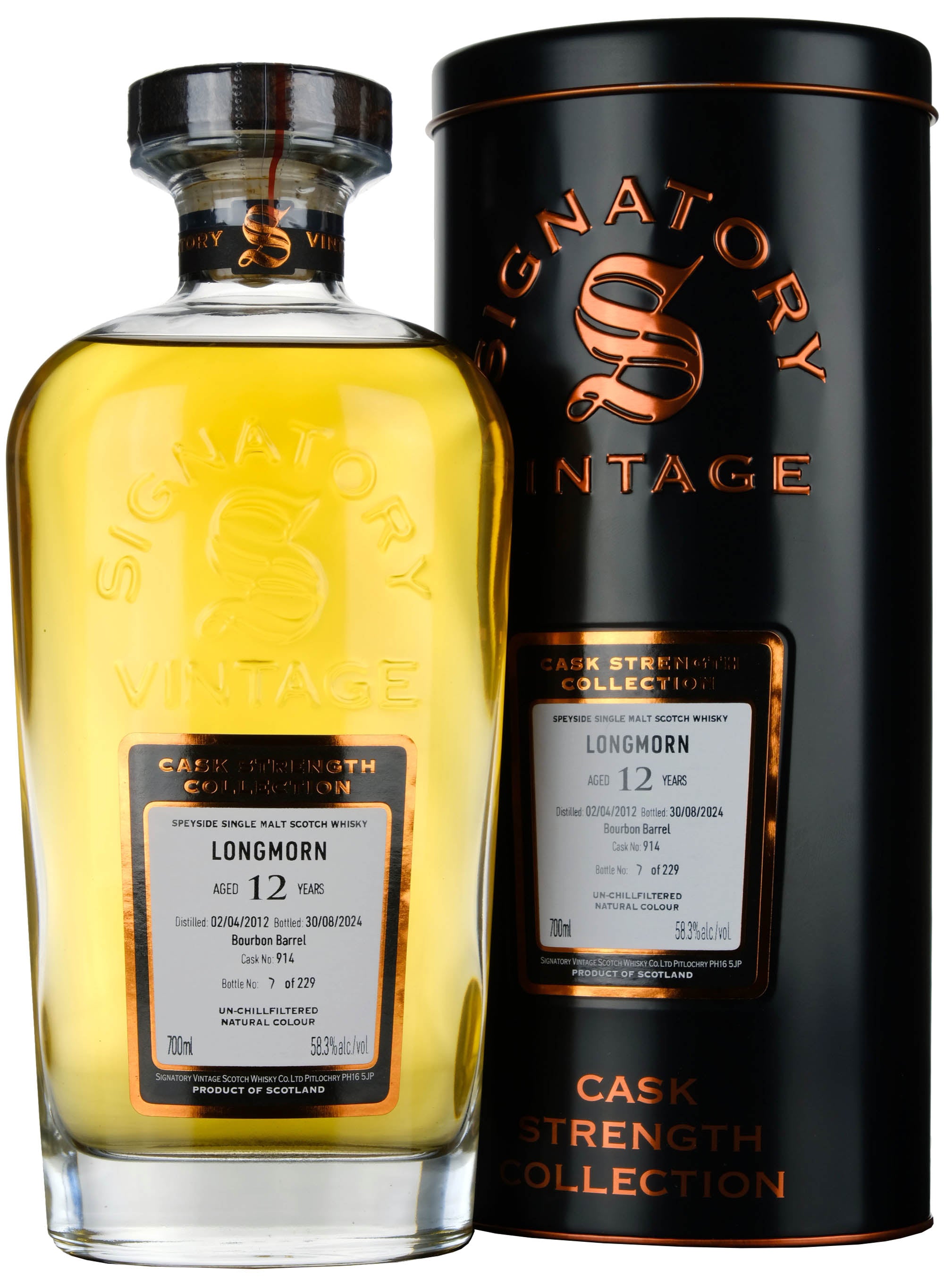 Longmorn 2012-2024 | 12 Year Old Signatory Vintage Cask Strength Collection Single Cask 914