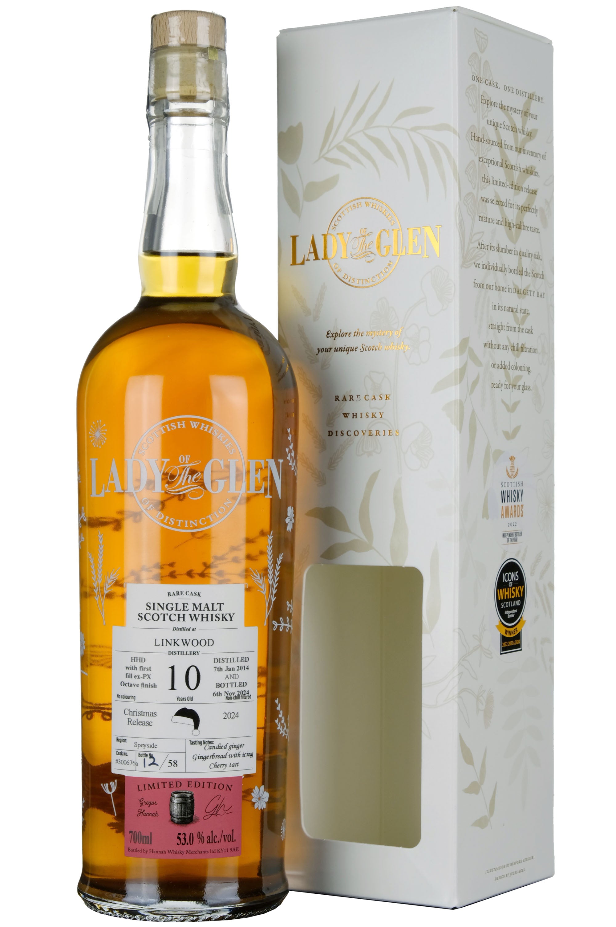 Linkwood 2014-2024 | 10 Year Old Lady Of The Glen Cask 30067a Christmas Release