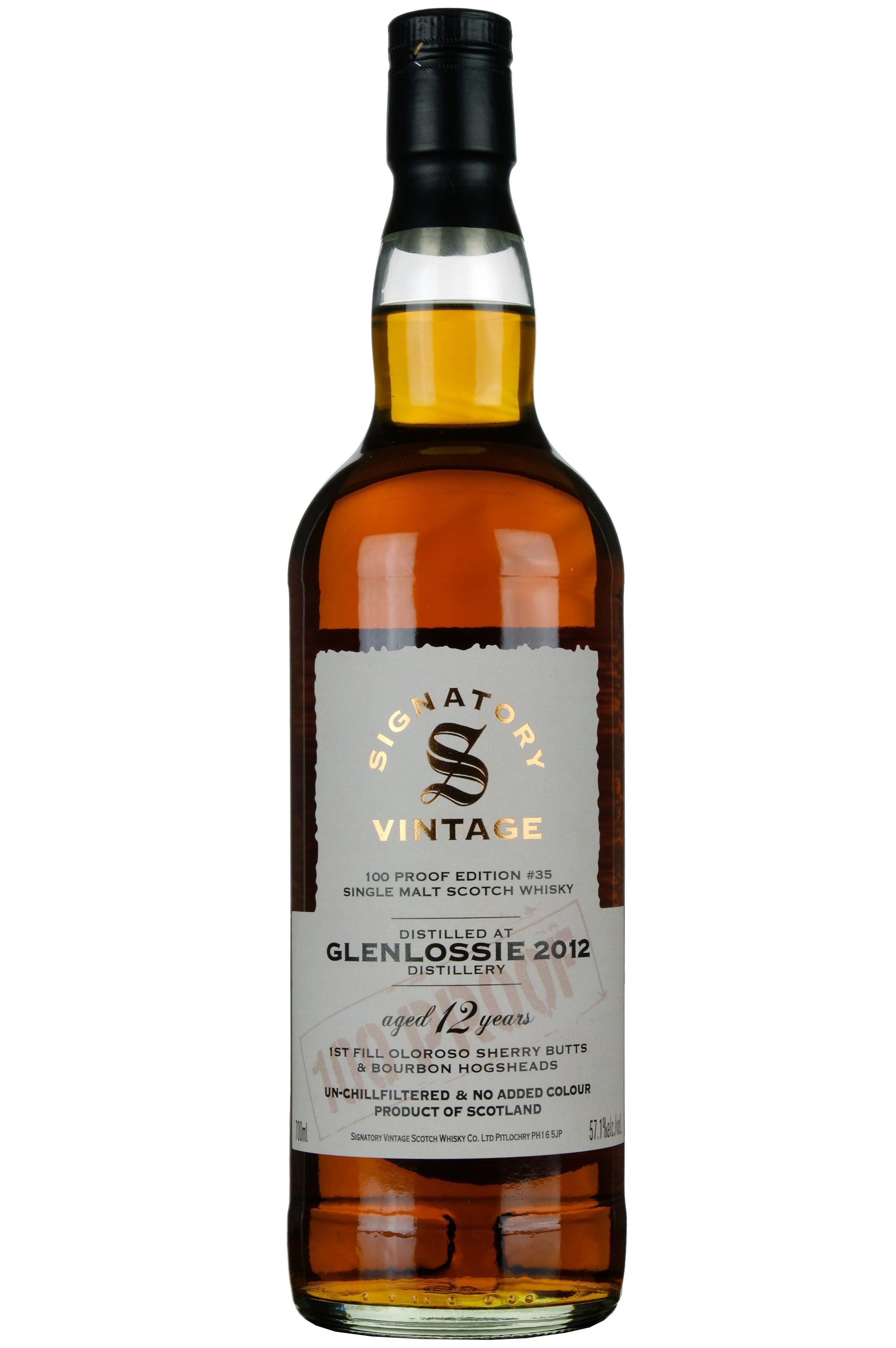 Glenlossie 2012-2025 | 12 Year Old Signatory Vintage 100 Proof Edition 35