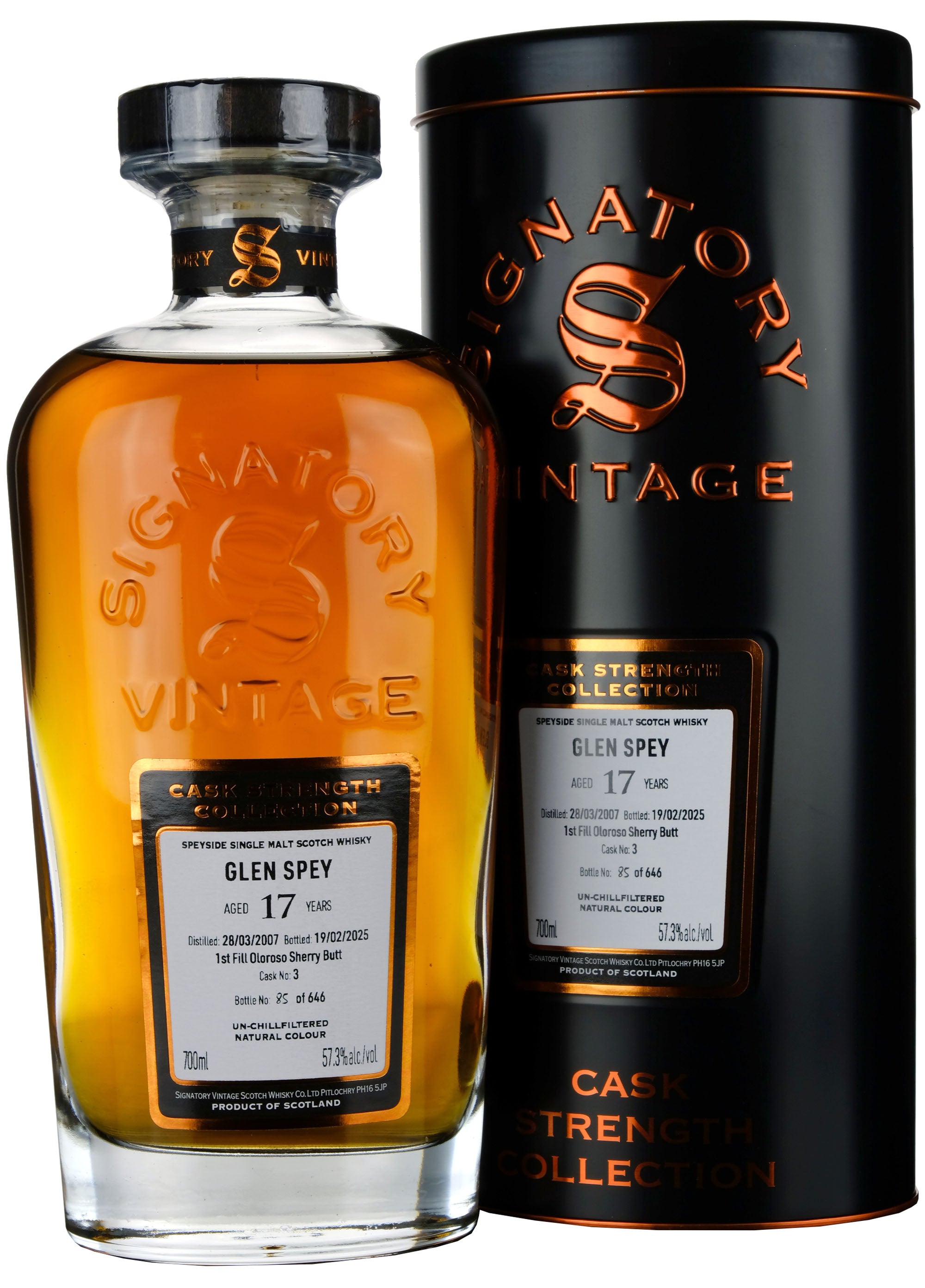 Glen Spey 2007-2025 | 17 Year Old Signatory Vintage Cask Strength Collection Single Cask 3