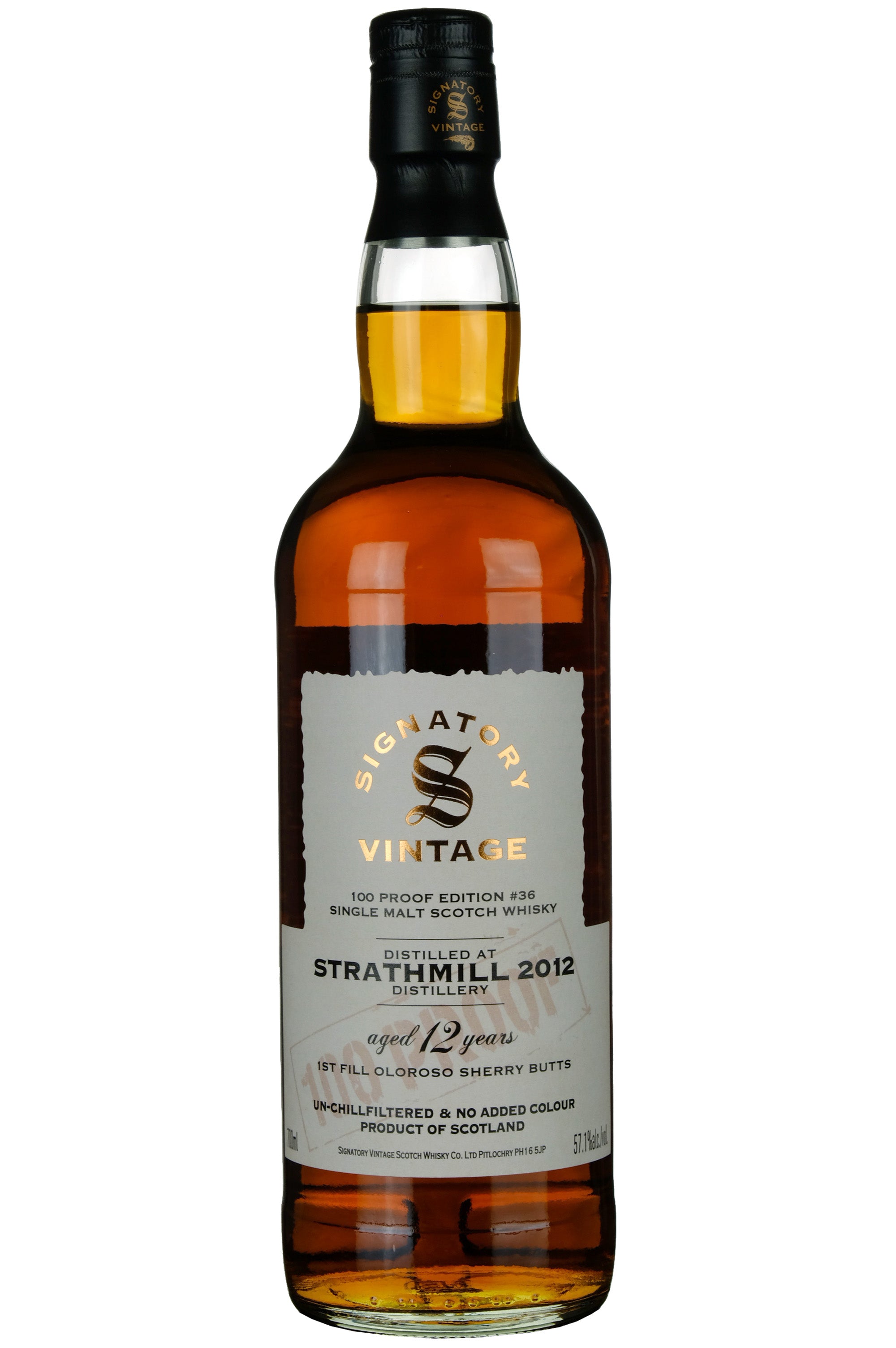 Strathmill 2012-2025 | 12 Year Old Signatory Vintage 100 Proof Edition 36