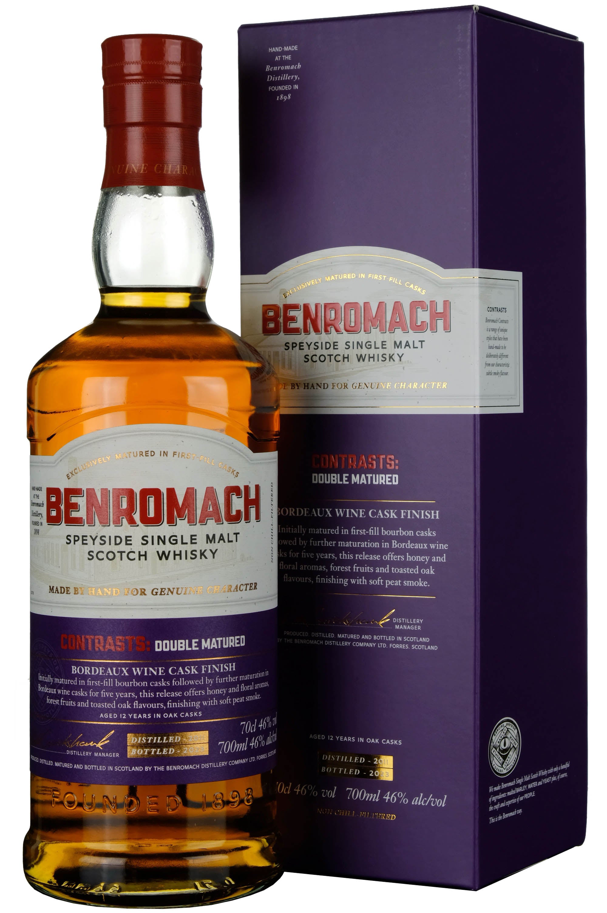 Benromach 2011-2023 | 12 Year Old Contrasts Double Matured Bordeaux Wine Cask Finish
