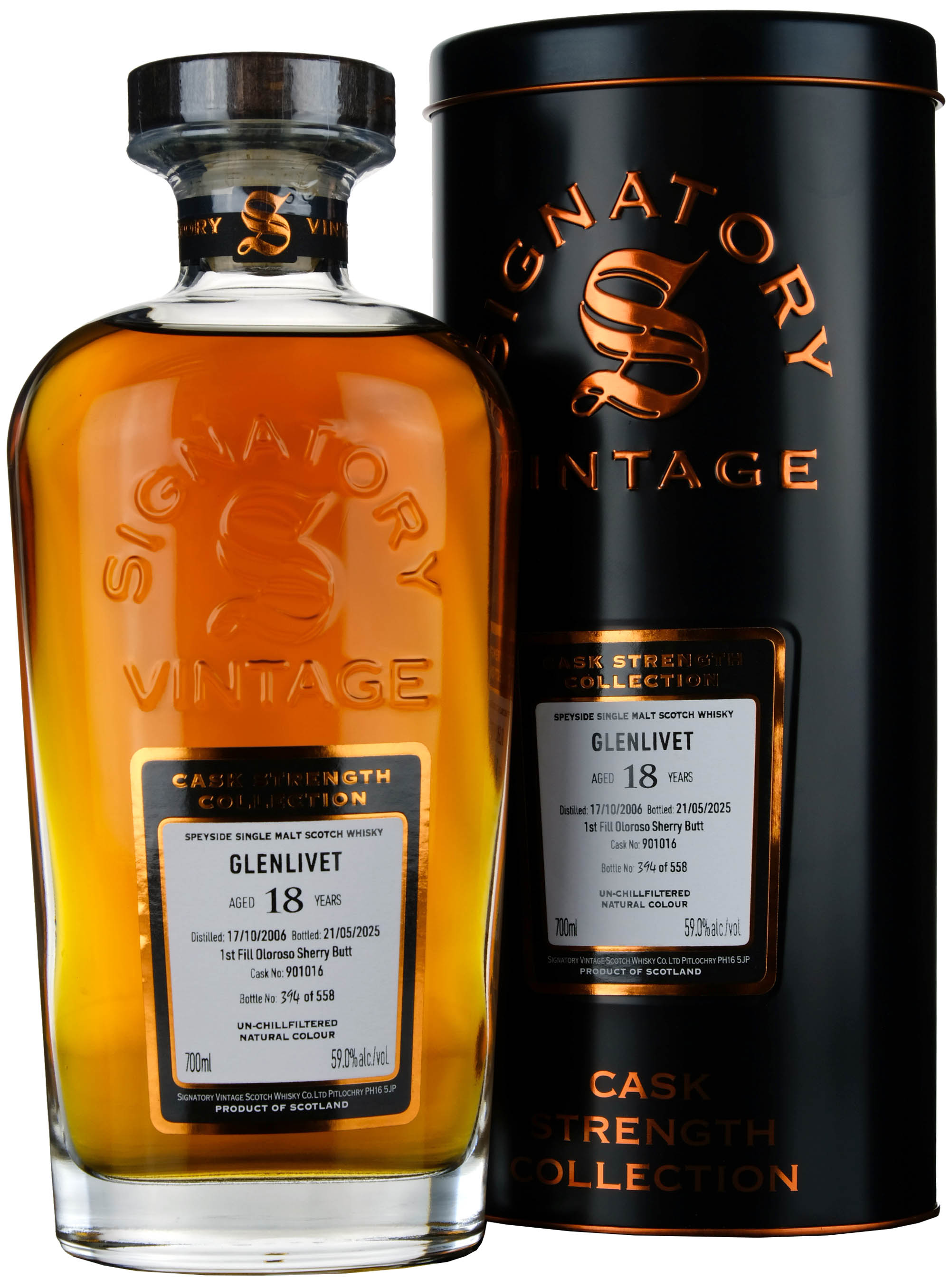 Glenlivet 2006-2025 | 18 Year Old Signatory Vintage Cask Strength Collection Single Cask 901016