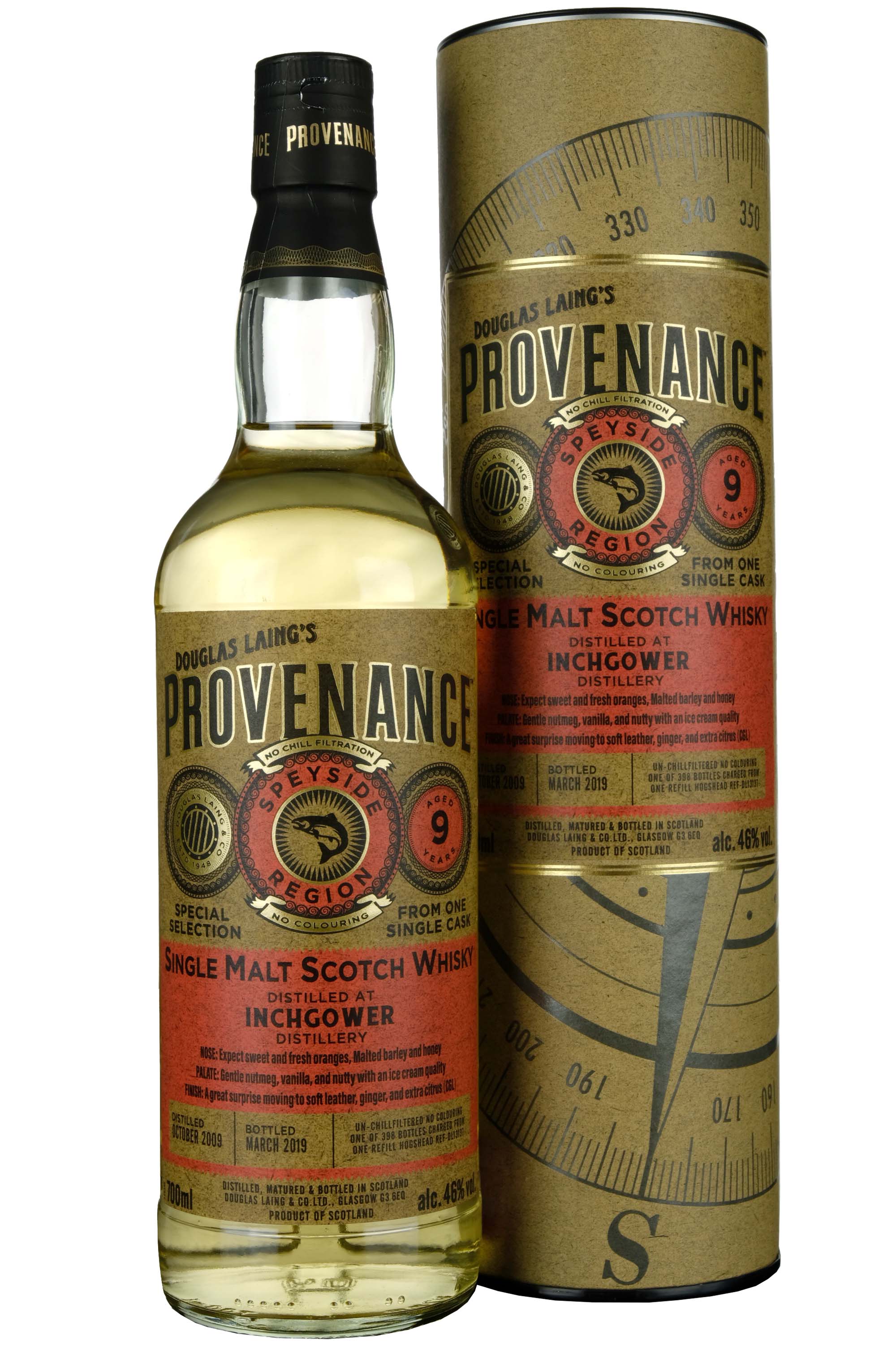 Inchgower 2009-2019 | 9 Year Old Douglas Laing Provenance Single Cask DL13137