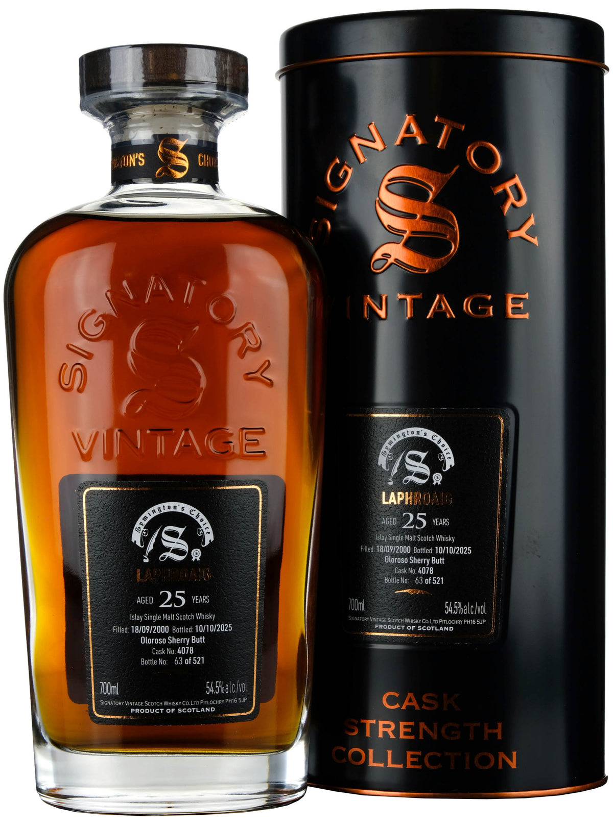 Laphroaig 2000-2025 | 25 Year Old Signatory Vintage Symington's Choice Single Cask 4078