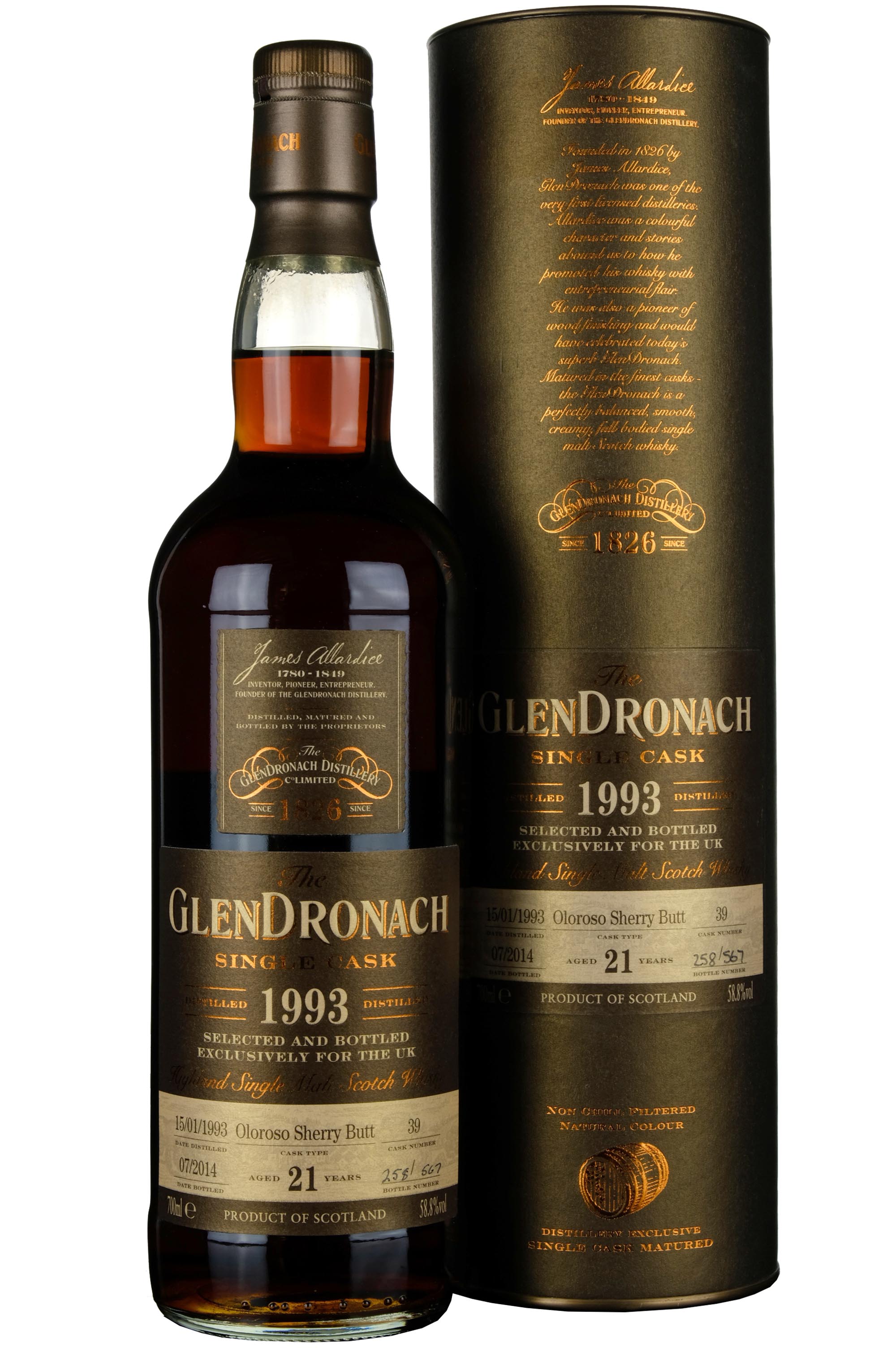 Glendronach 1993-2014 | 21 Year Old Single Cask 39 UK Exclusive