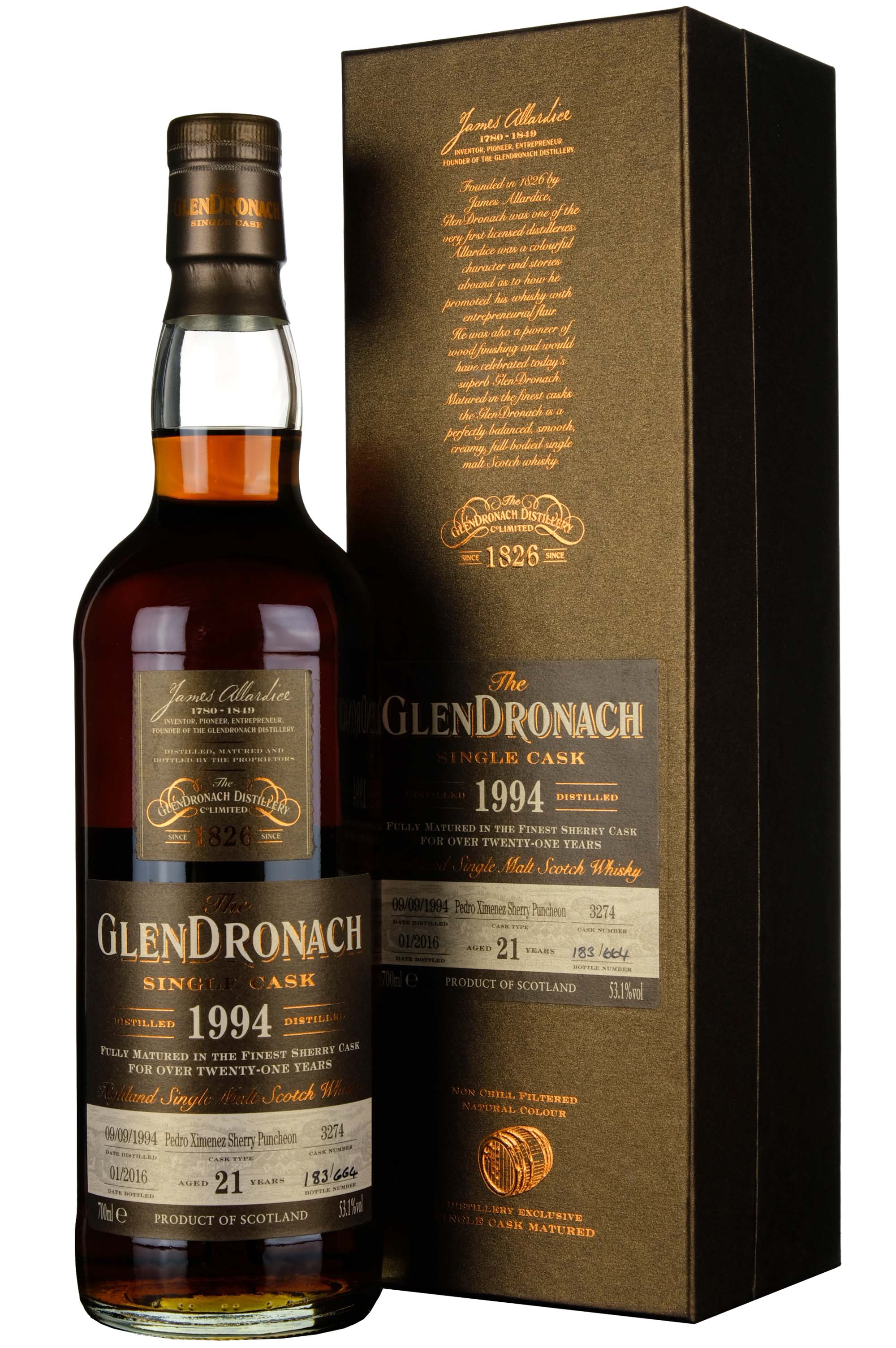 Glendronach 1994-2016 | 21 Year Old Single Cask 3274 Batch 13