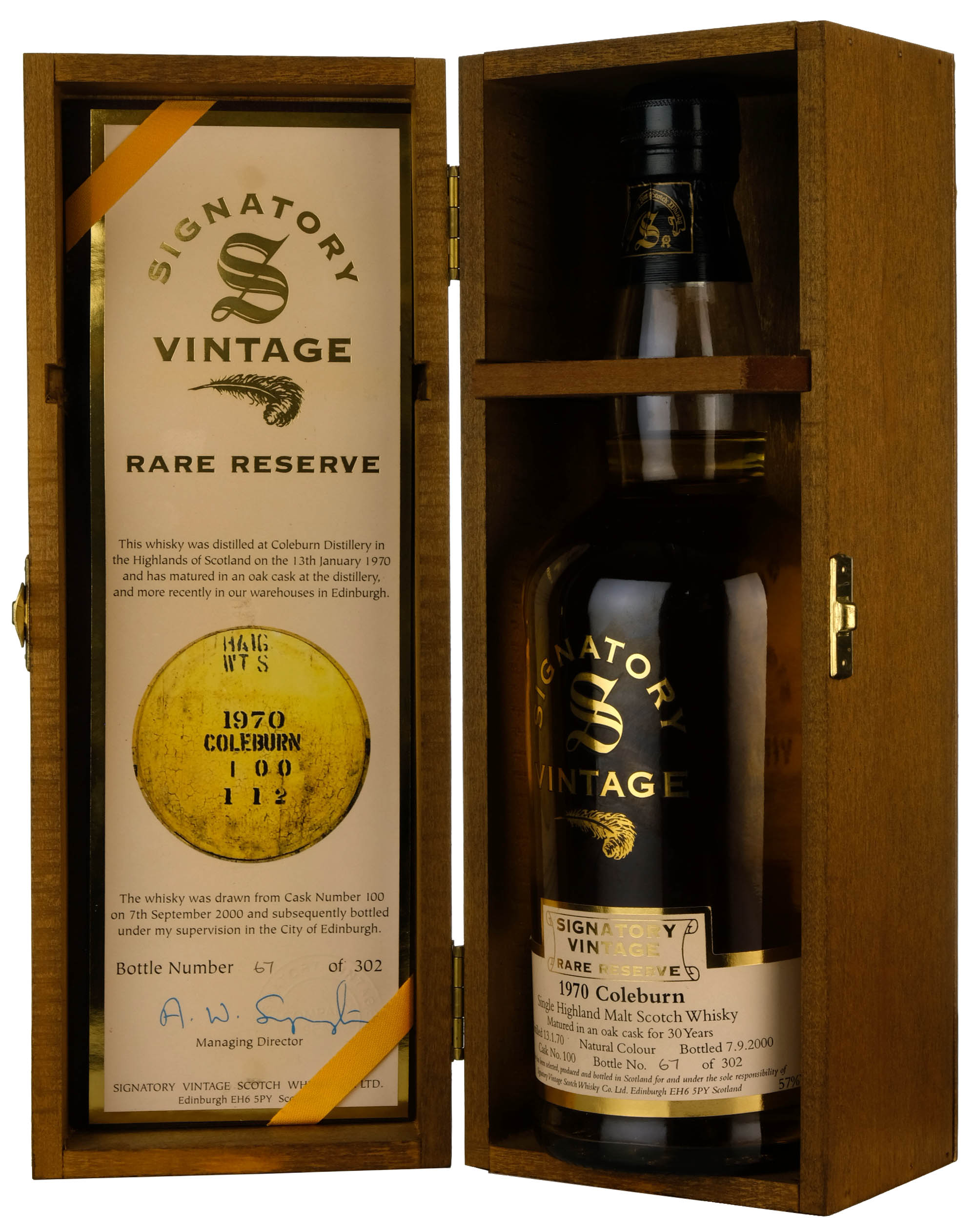 Coleburn 1970-2000 | 30 Year Old Signatory Vintage Single Cask 100