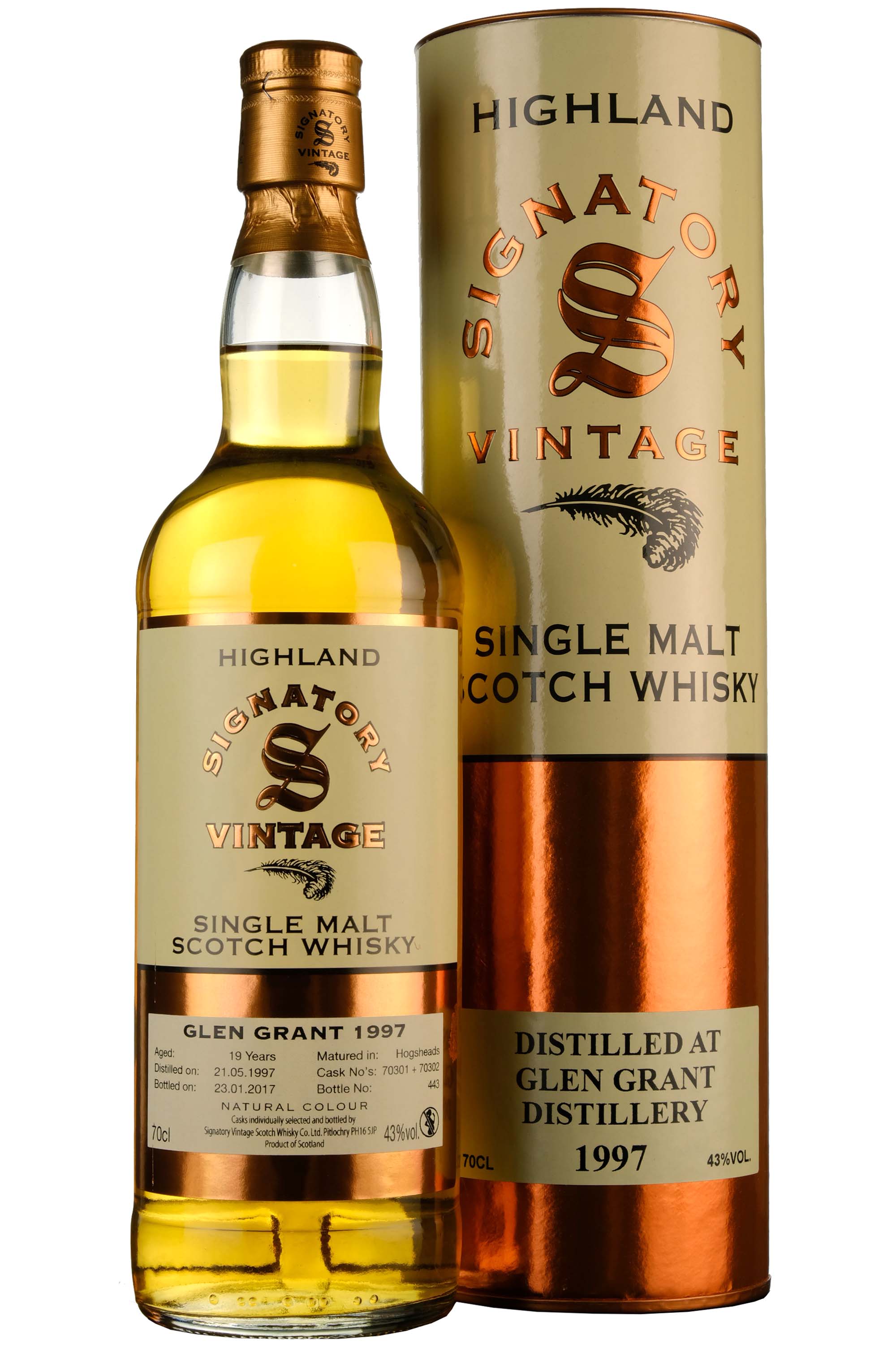 Glen Grant 1997-2017 | 19 Year Old Signatory Vintage Cask 70301-70302
