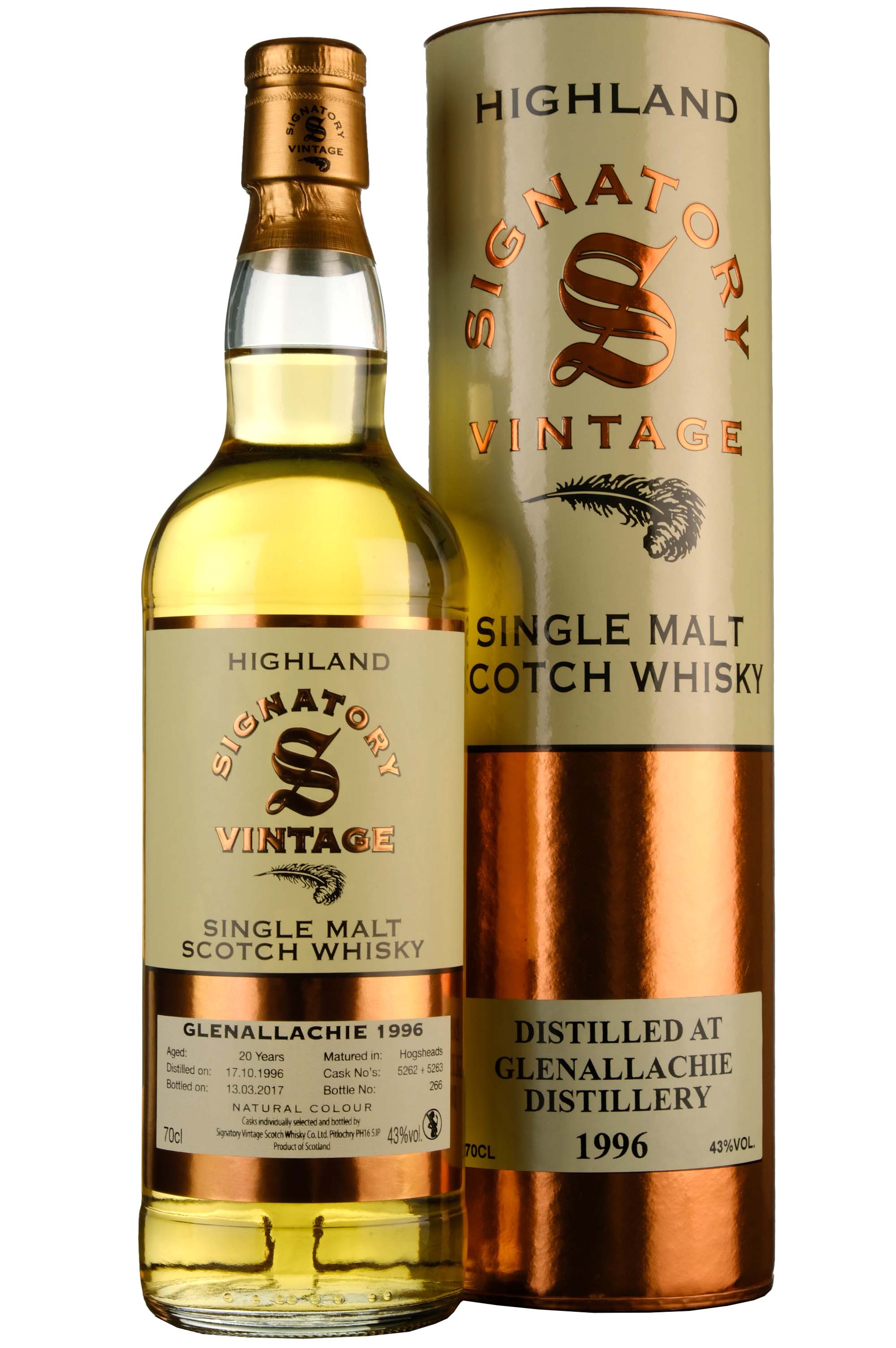 Glenallachie 1996-2017 | 20 Year Old Signatory Vintage Cask 5262-5263