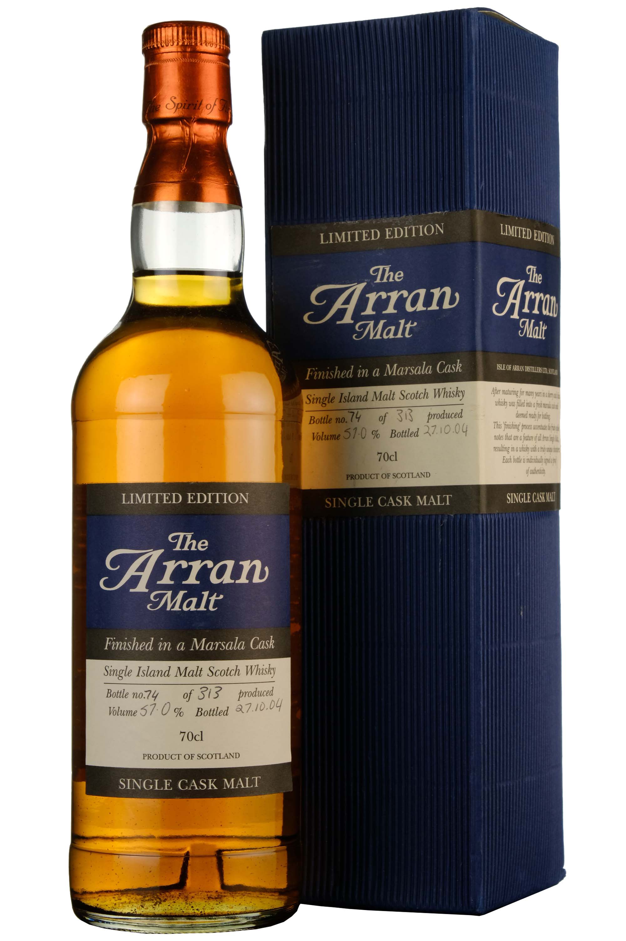 Arran Marsala Cask Finish Single Cask Bottled 2004