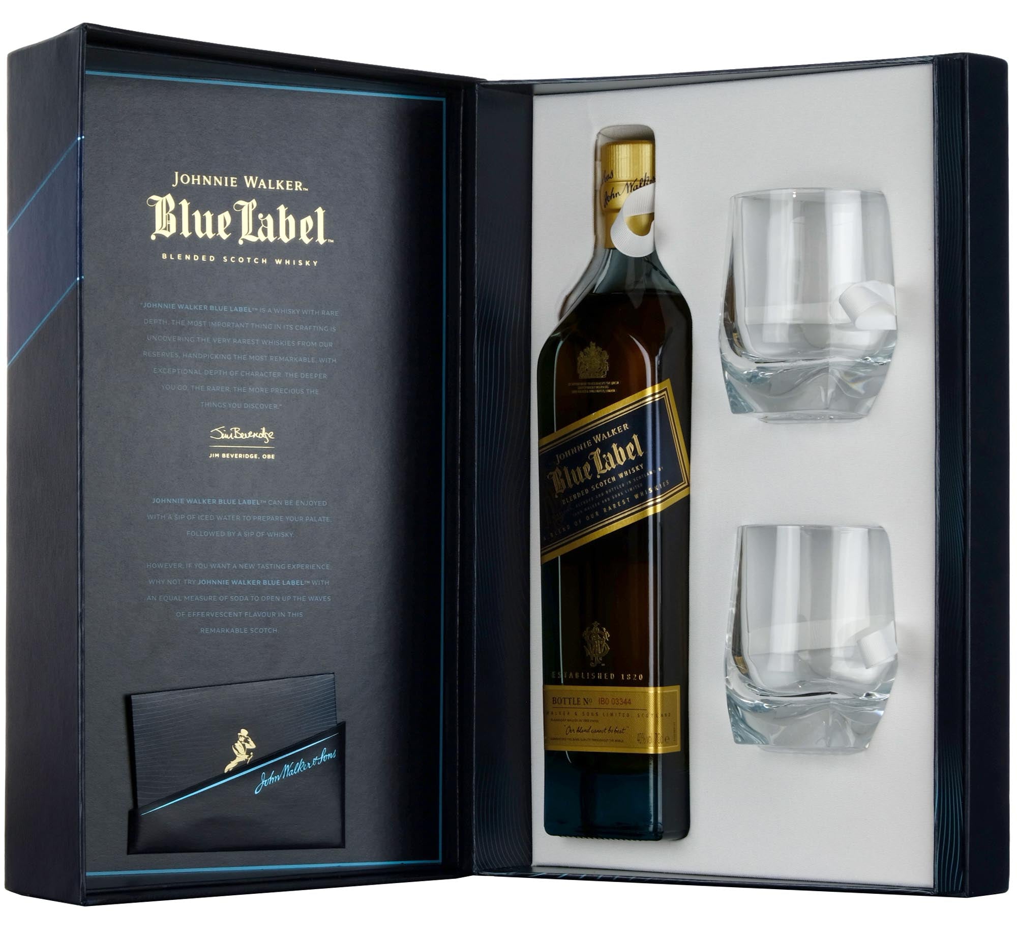 Johnnie Walker Blue Label 200th Anniversary Limited Edition Design Glass Set