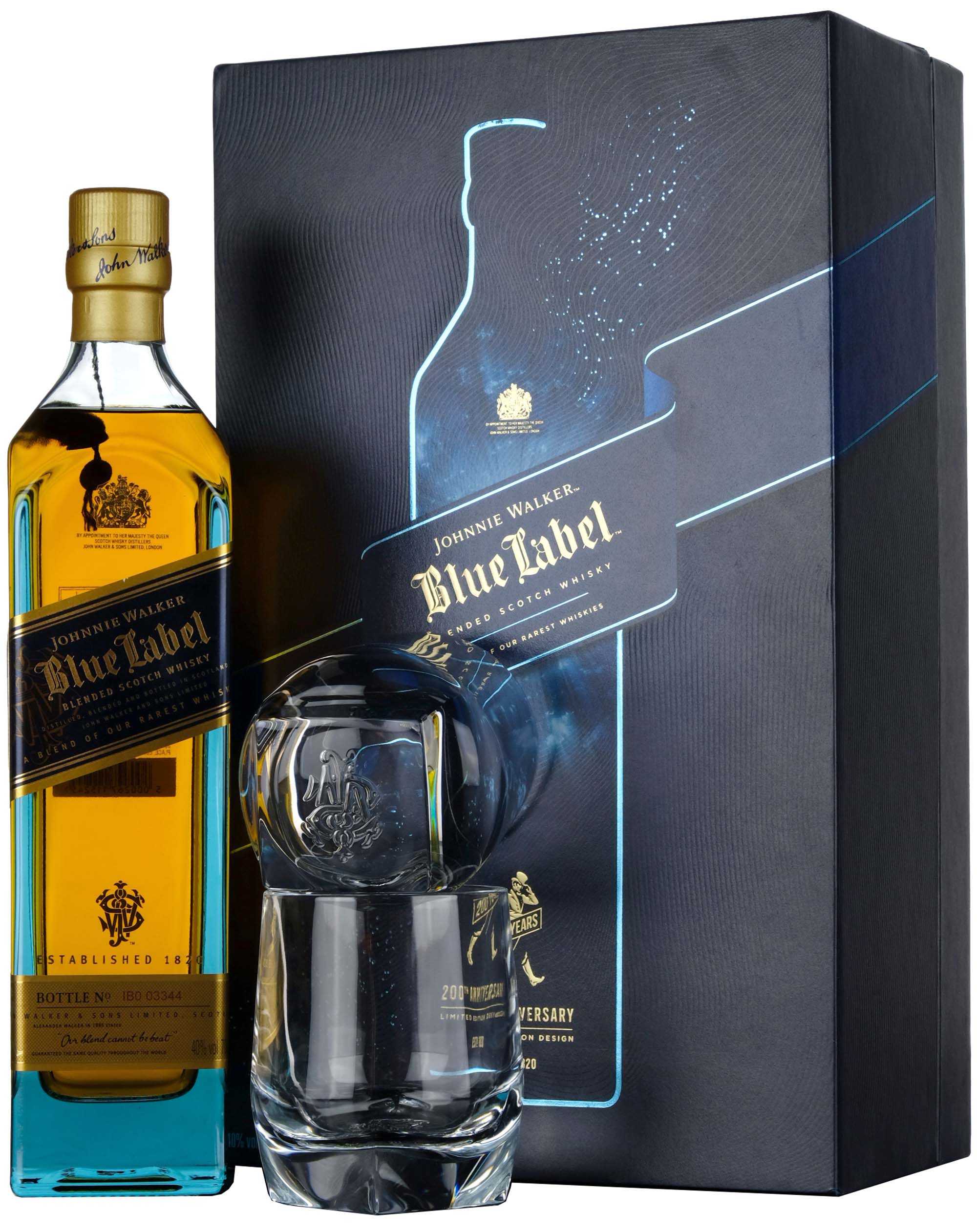 Johnnie Walker Blue Label 200th Anniversary Limited Edition Design Glass Set
