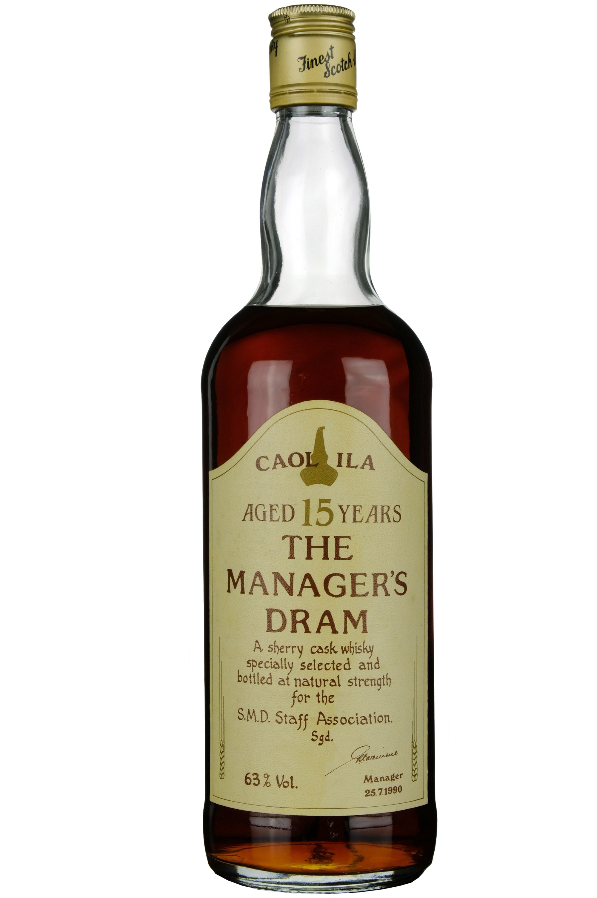 Caol Ila 15 Year Old The Manager's Dram 1990 Release