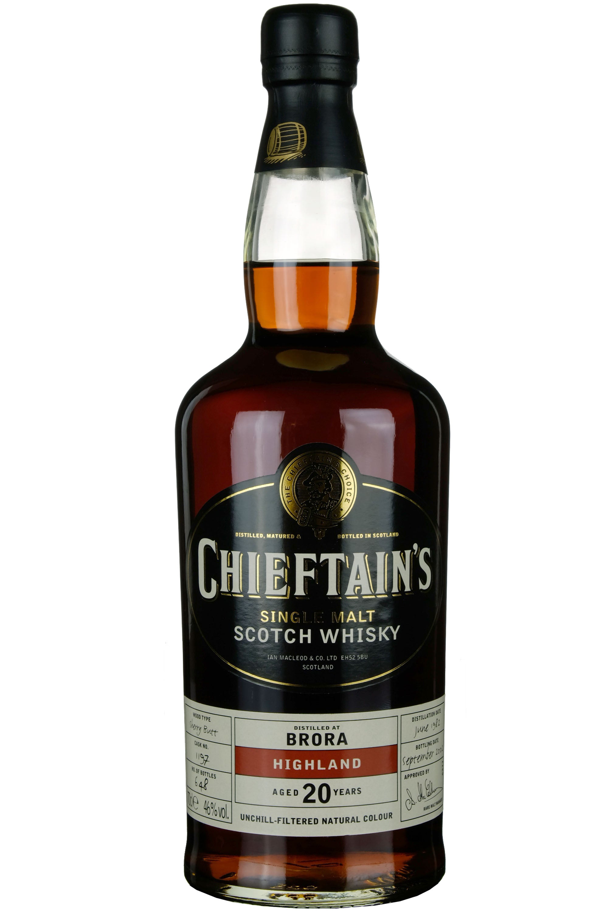 Brora 1982-2002 | 20 Year Old Chieftains Single Cask 1197