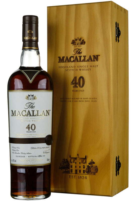 Macallan 40 Year Old Sherry Cask Bottled 2016