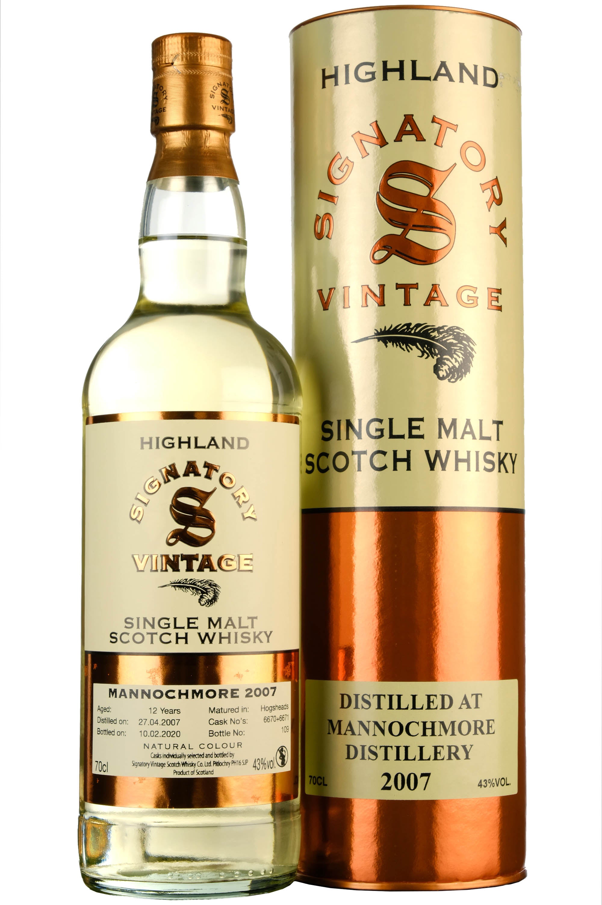 Mannochmore 2007-2020 | 12 Year Old | Signatory Vintage Cask 6670 + 6671