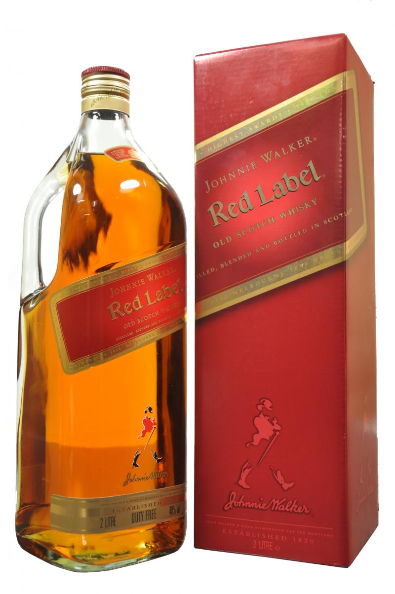 johnnie walker red label 2 litre, blended scotch whisky
