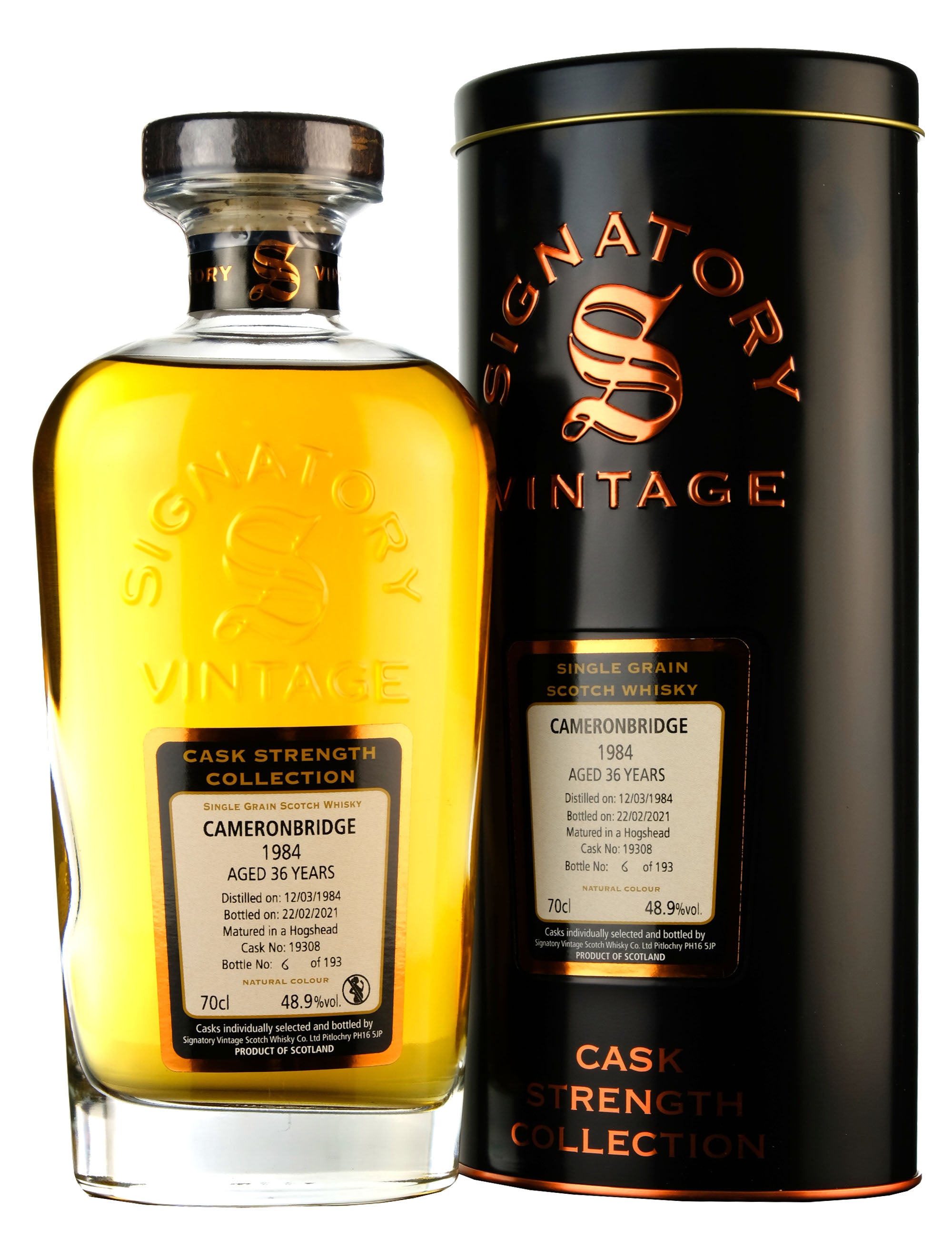 Cameronbridge 1984-2021 | 36 Year Old Signatory Vintage Cask 19308