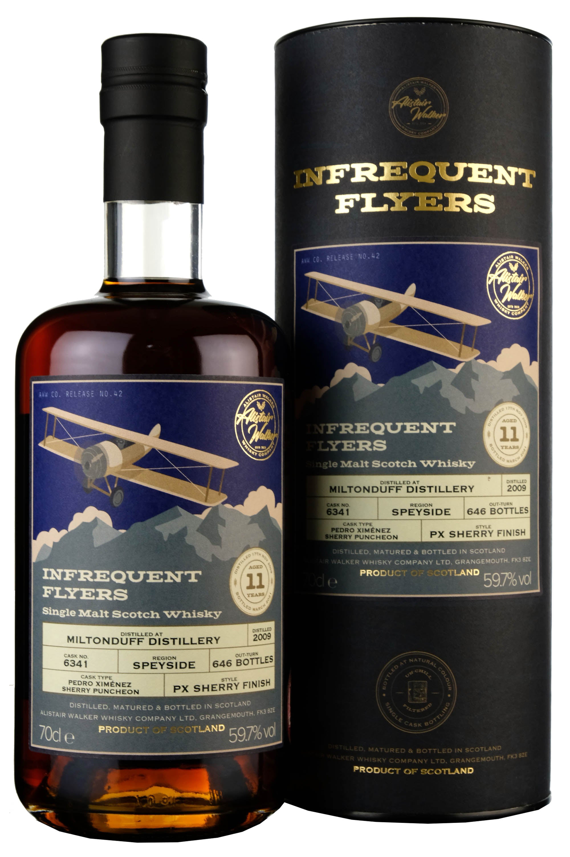 Miltonduff 2009-2021 | 11 Year Old Infrequent Flyers Single Cask 6341