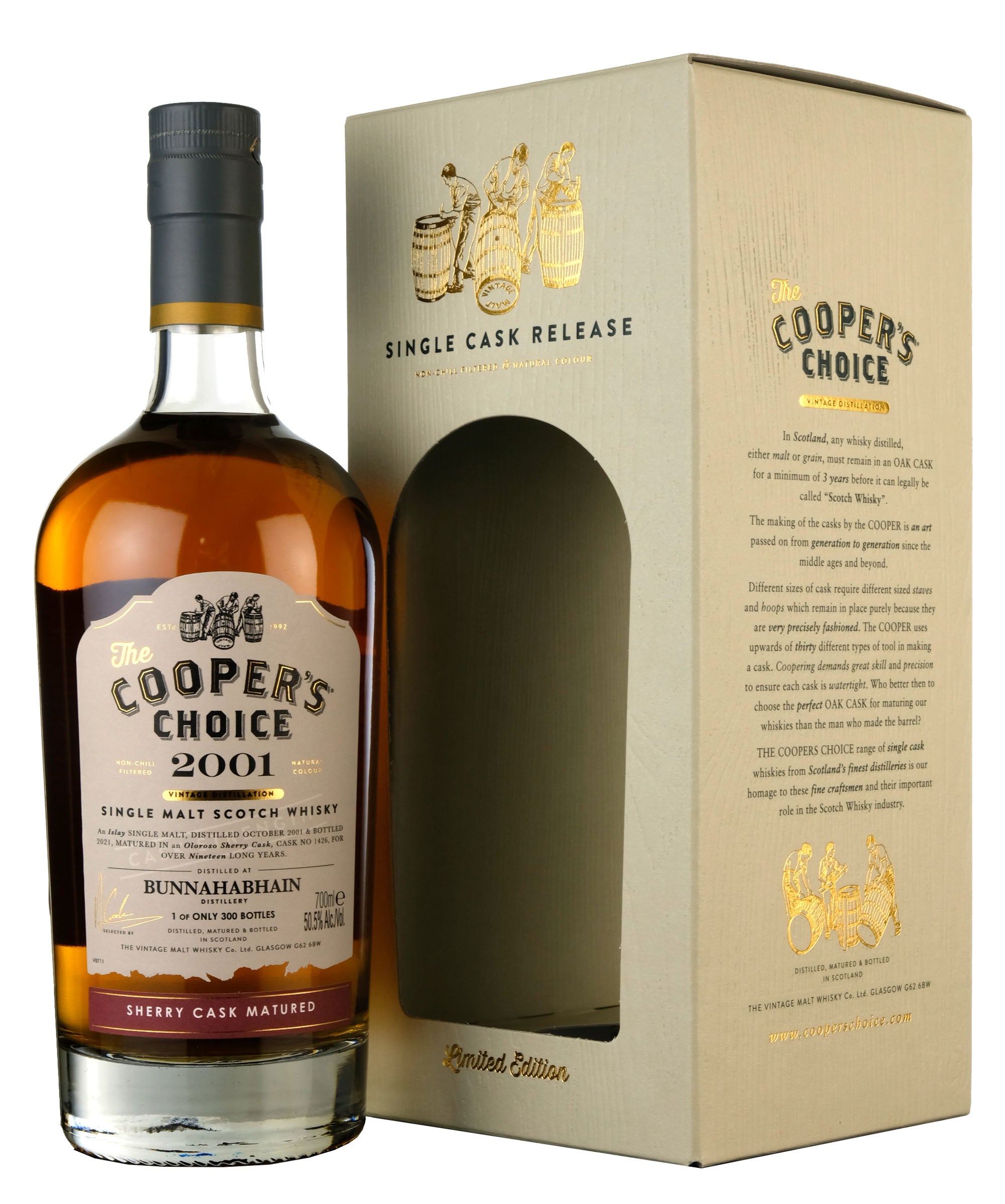 Bunnahabhain 2001-2021 | 19 Year Old Cooper's Choice Single Cask #1426