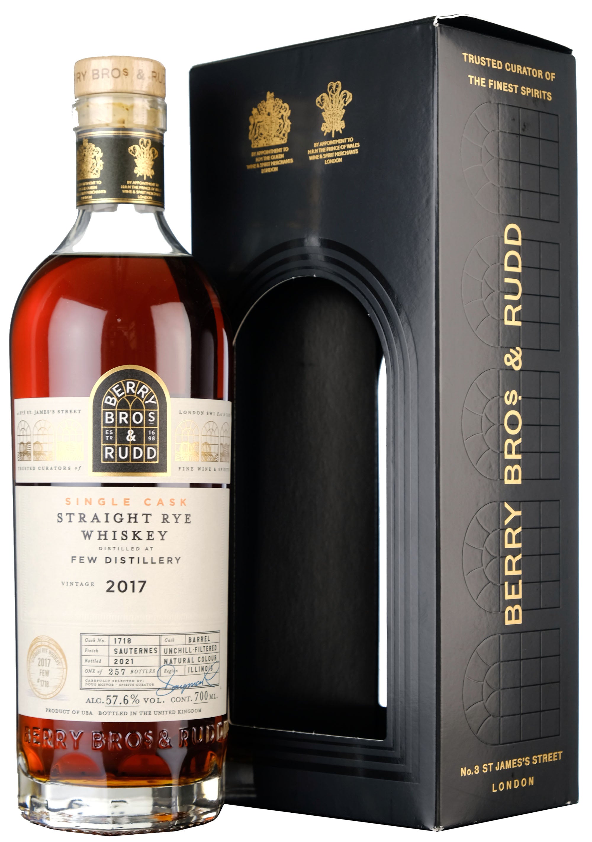 FEW 2017 Straight Rye Whiskey | 4 Year Old | Sauternes Finish | Berry Bros