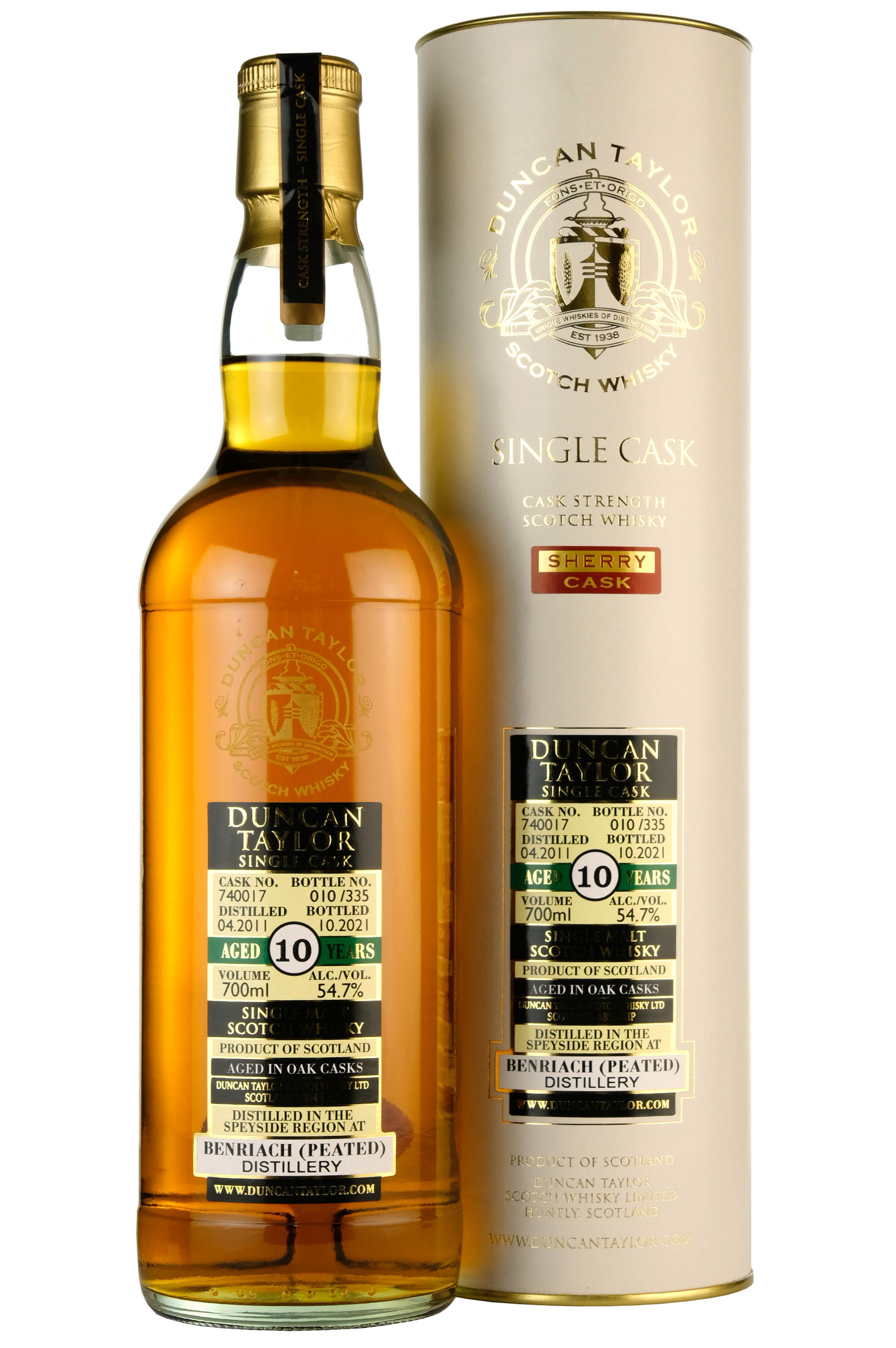Benriach (Peated) 2011-2021 | 10 Year Old Duncan Taylor Cask 740017