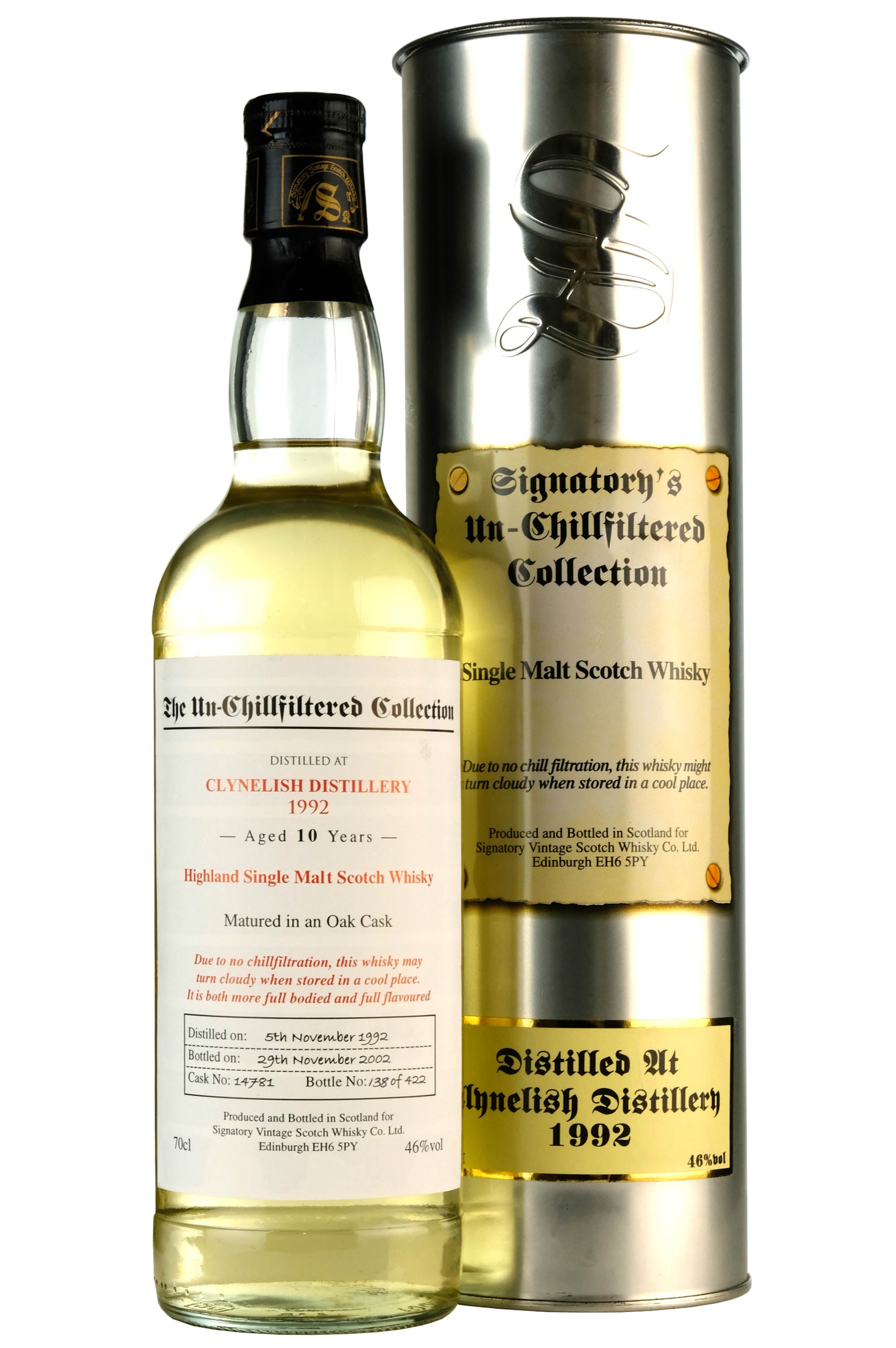 Clynelish 1992-2002 | 10 Year Old | Signatory Vintage Cask 14781