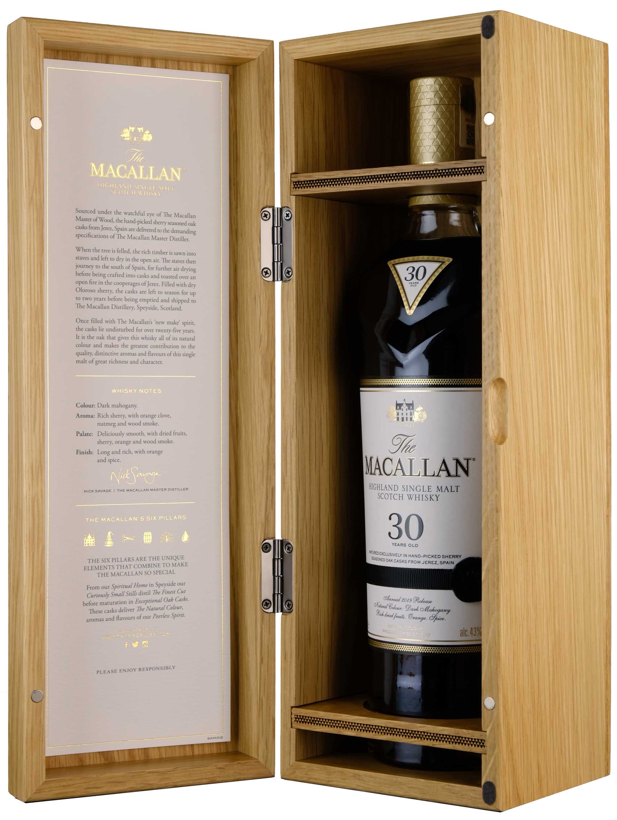 Macallan 30 Year Old Sherry Oak 2019 - Whisky-Online Shop