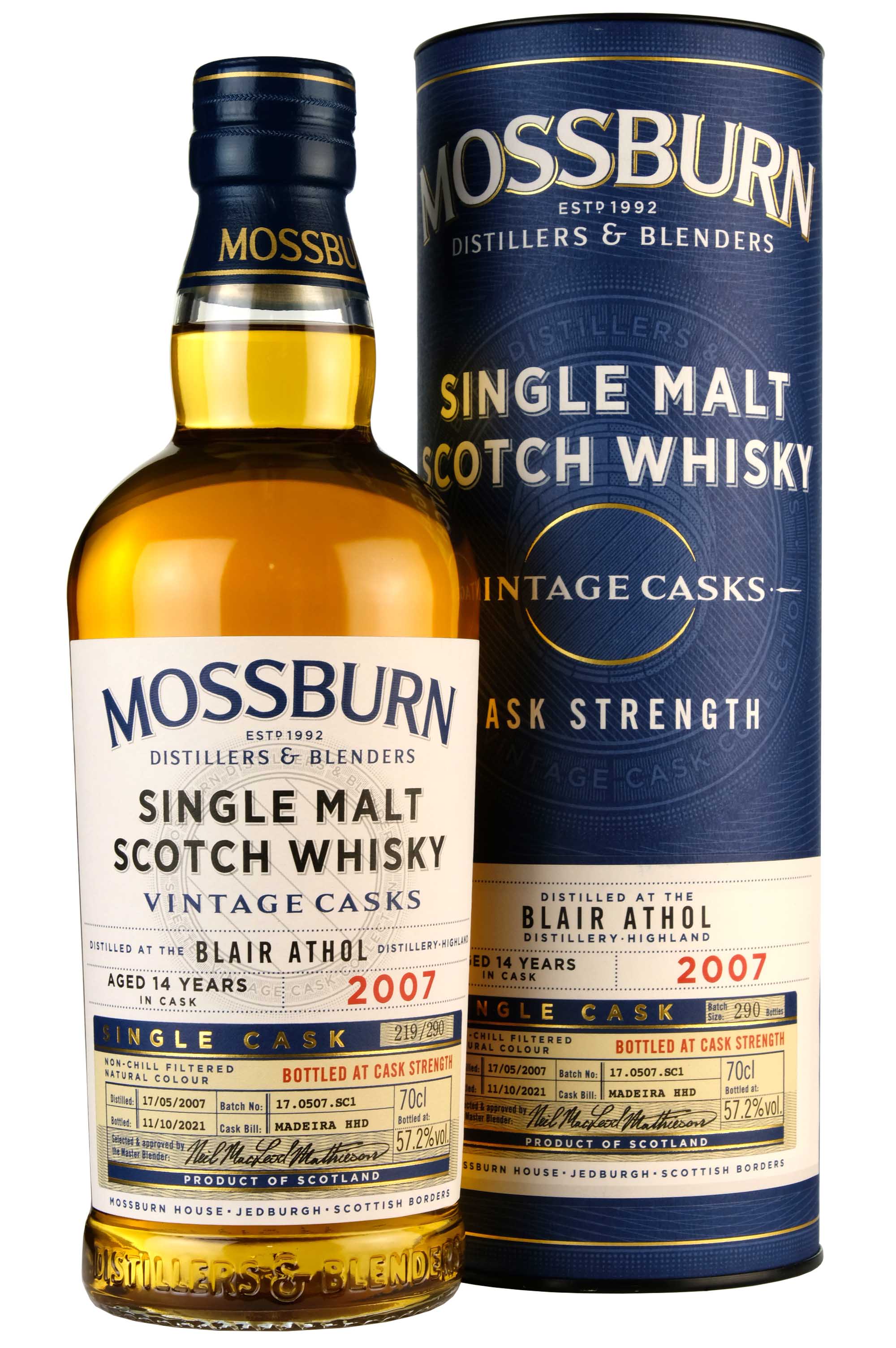 Mossburn Single Cask Blair Athol 2007 Madeira Finish