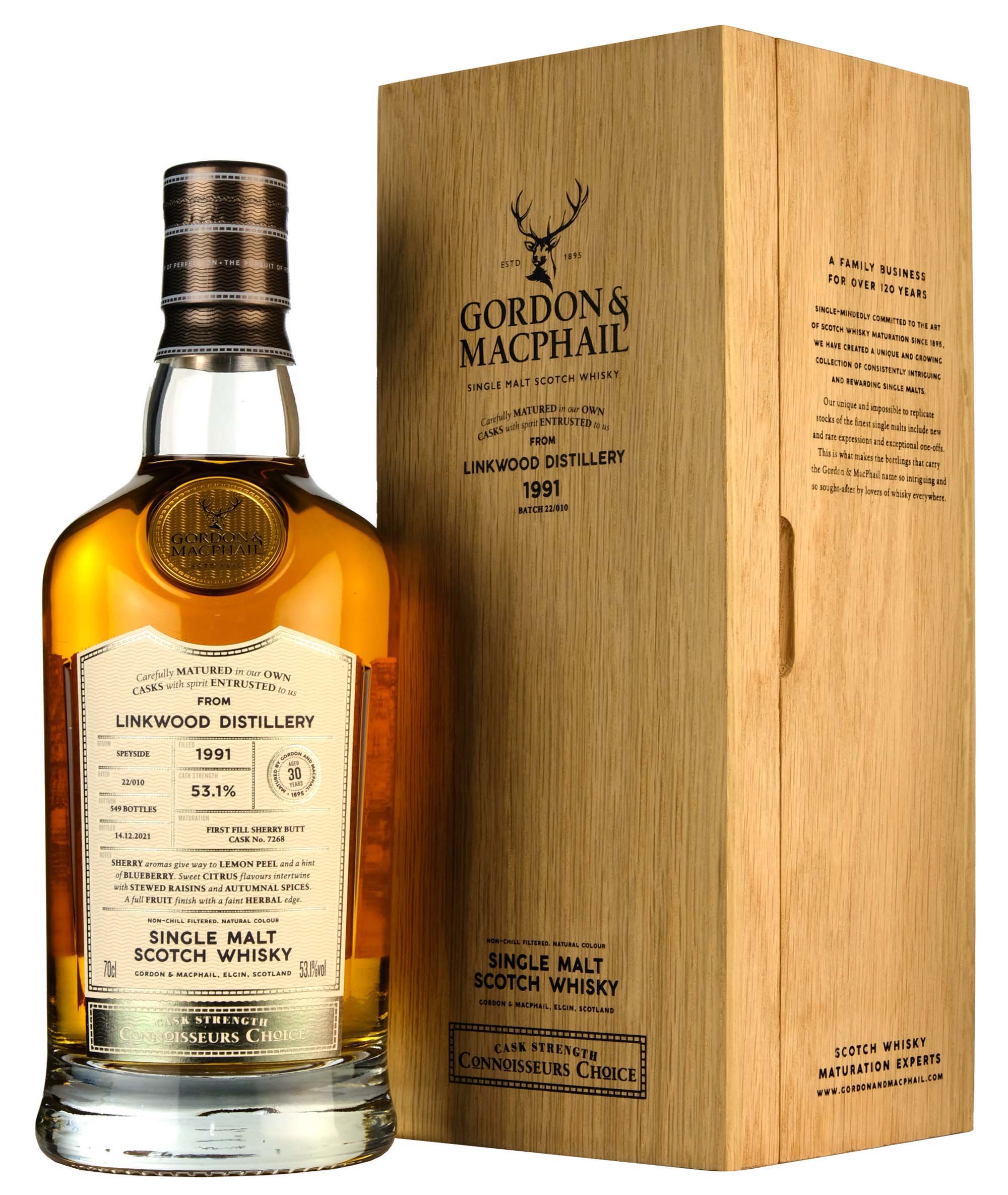 Linkwood 1991-2021 | 30 Year Old Gordon & MacPhail Connoisseurs Choice Single Cask 7268